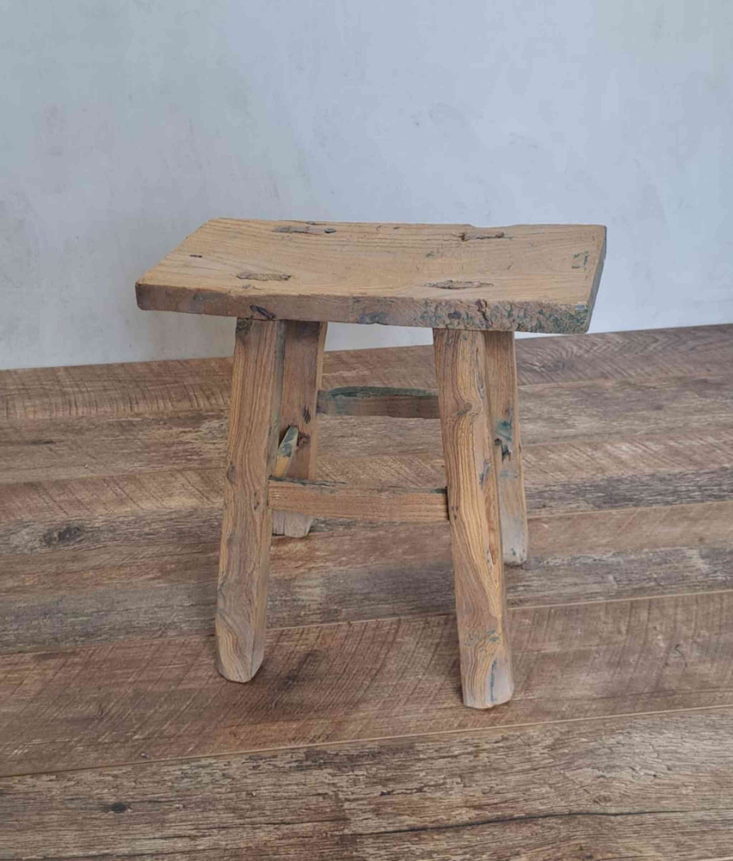 Antique Chinese Milking Stool, Rustic Stool, Decor Stool