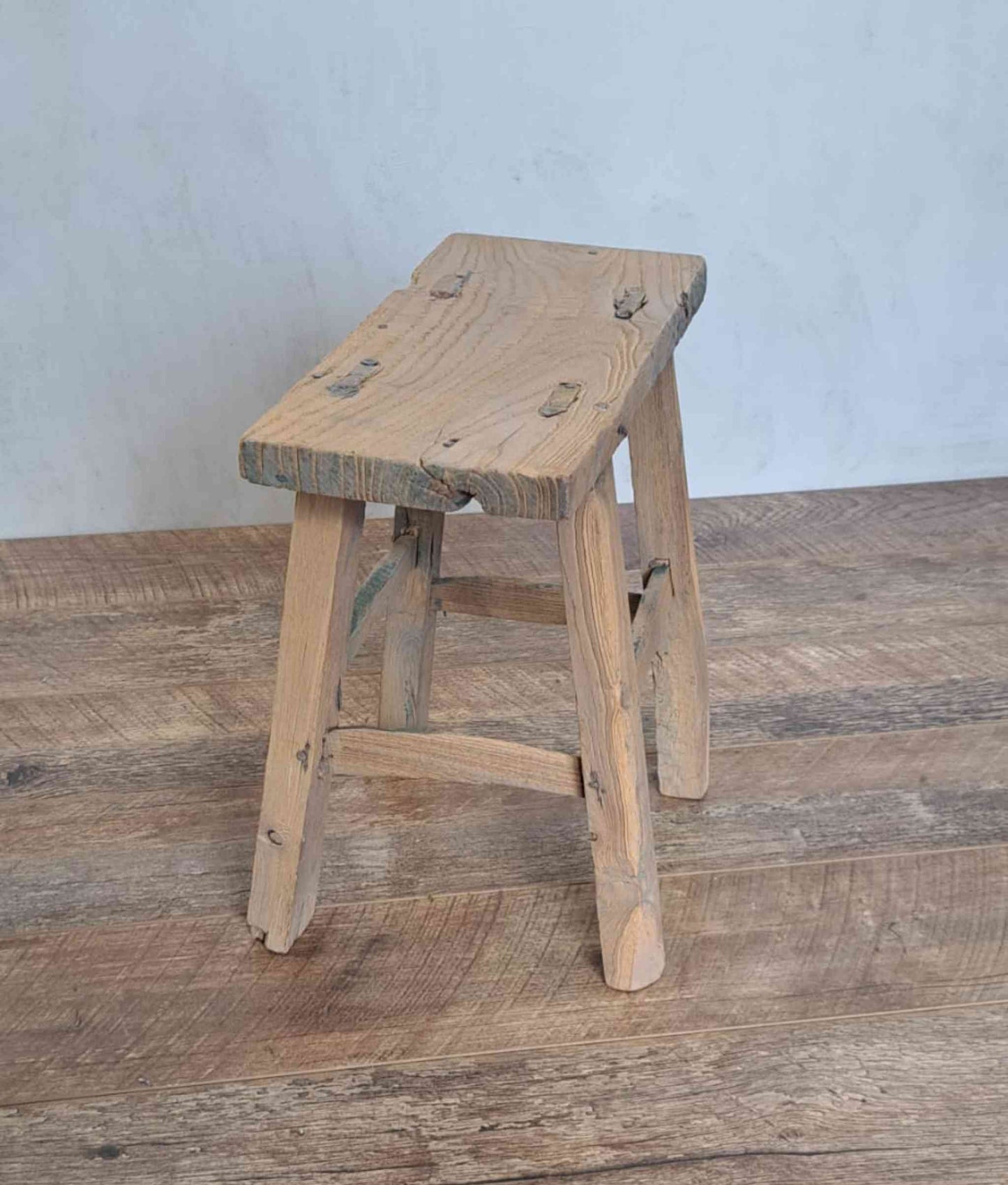 Antique Chinese Milking Stool, Rustic Stool, Decor Stool