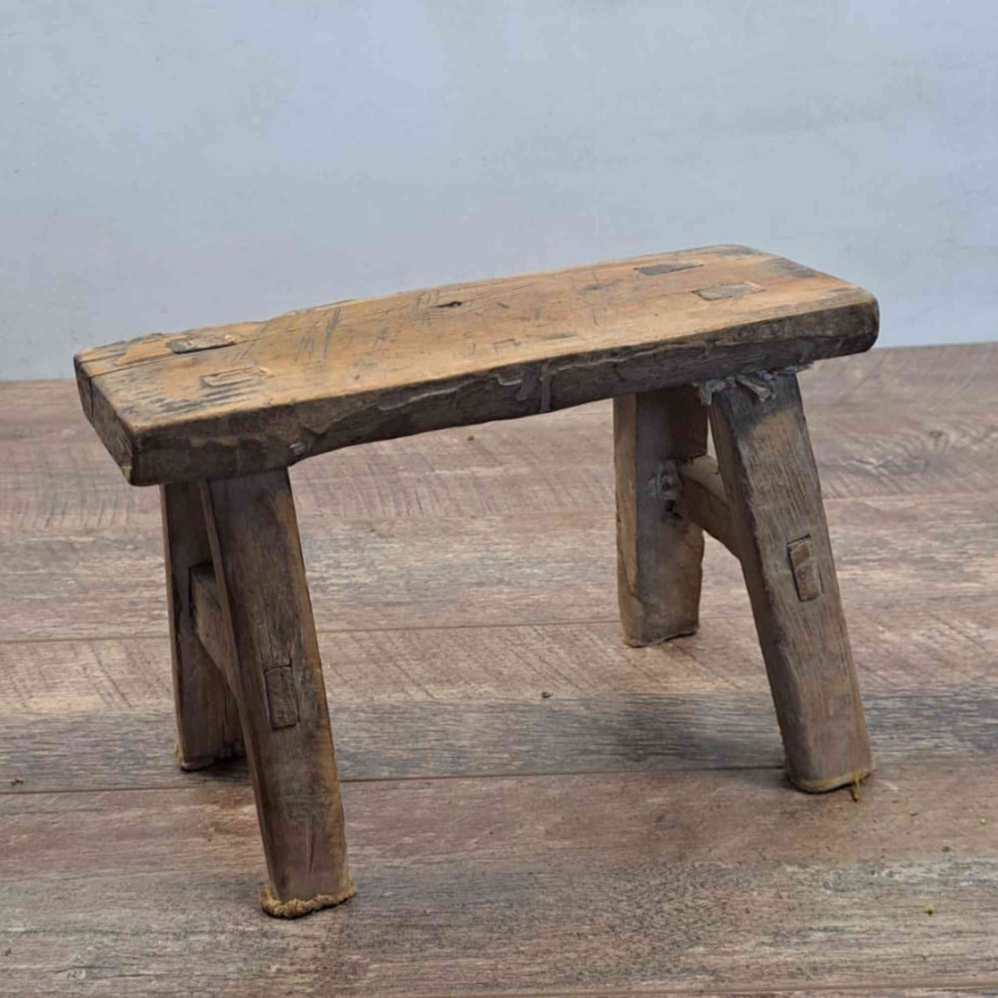 Antique Chinese Milking Stool, Rustic Stool, Decor Stool