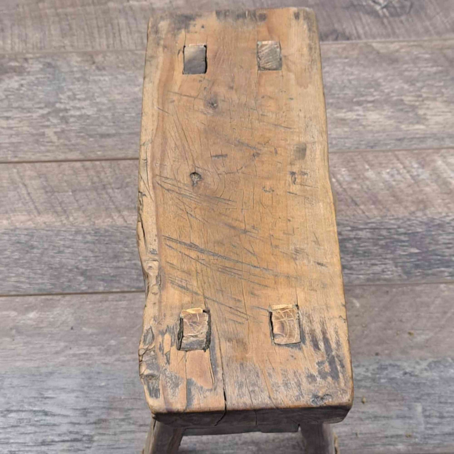 Antique Chinese Milking Stool, Rustic Stool, Decor Stool