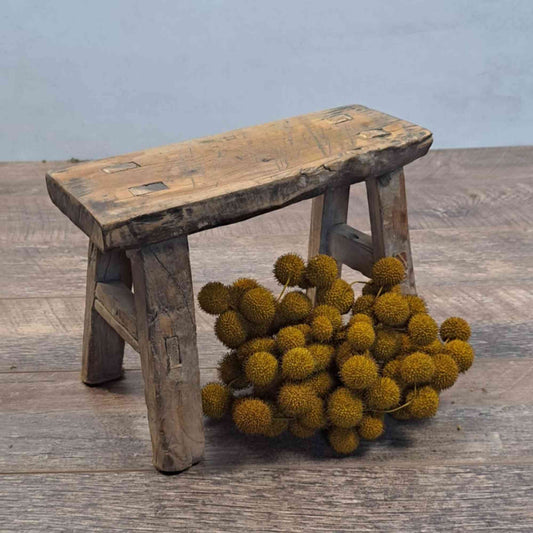 Antique Chinese Milking Stool, Rustic Stool, Decor Stool