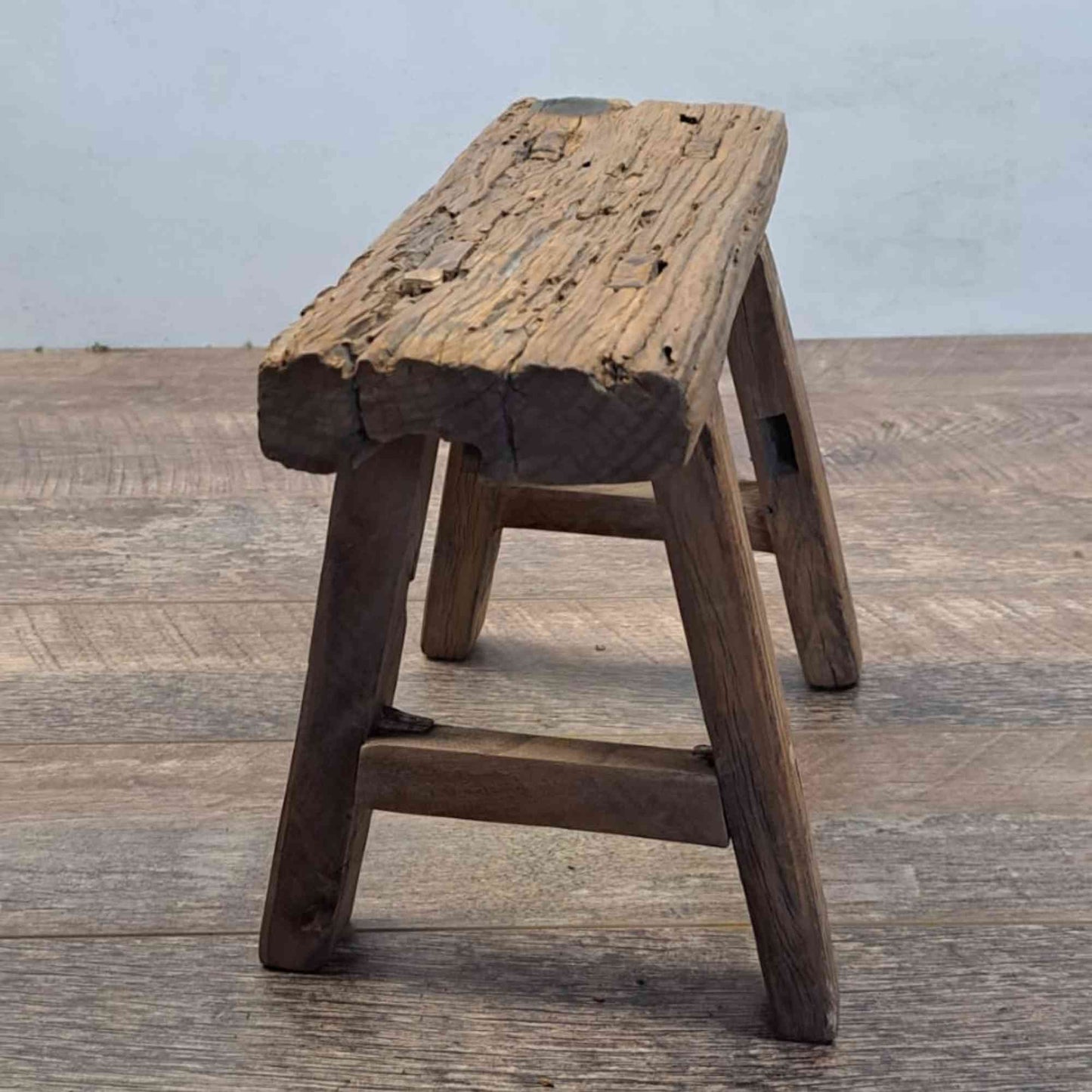 Antique Chinese Milking Stool, Rustic Stool, Decor Stool