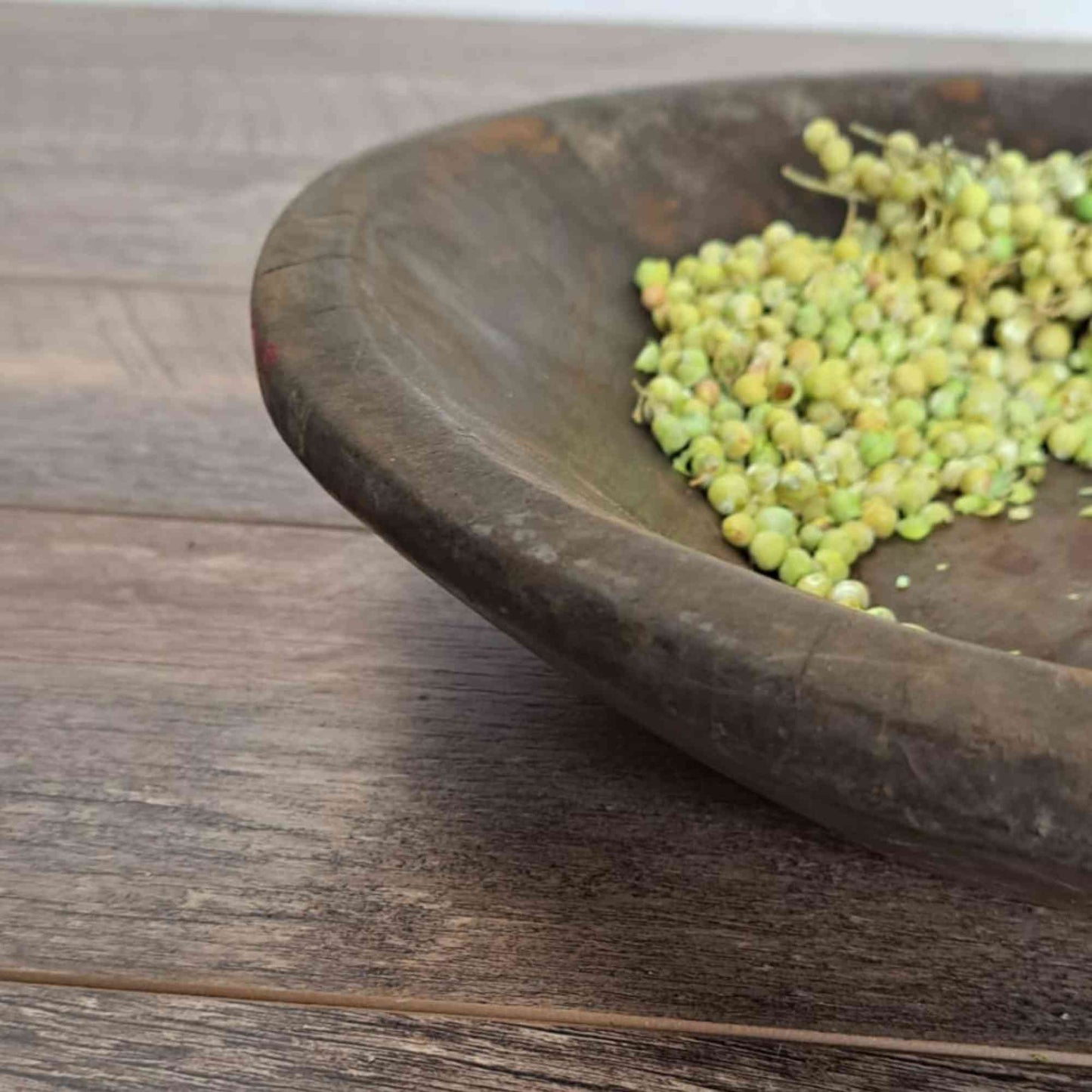 Vintage Artisan Handcarved Wooden Bowl - Small