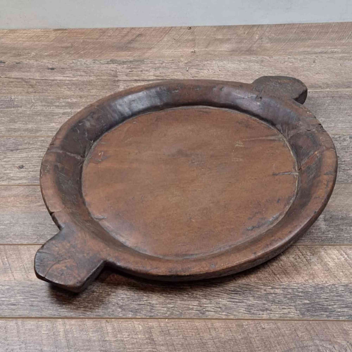 Very large Vintage Indian Wooden Chapati Dish