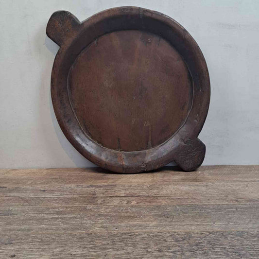 Very large Vintage Indian Wooden Chapati Dish