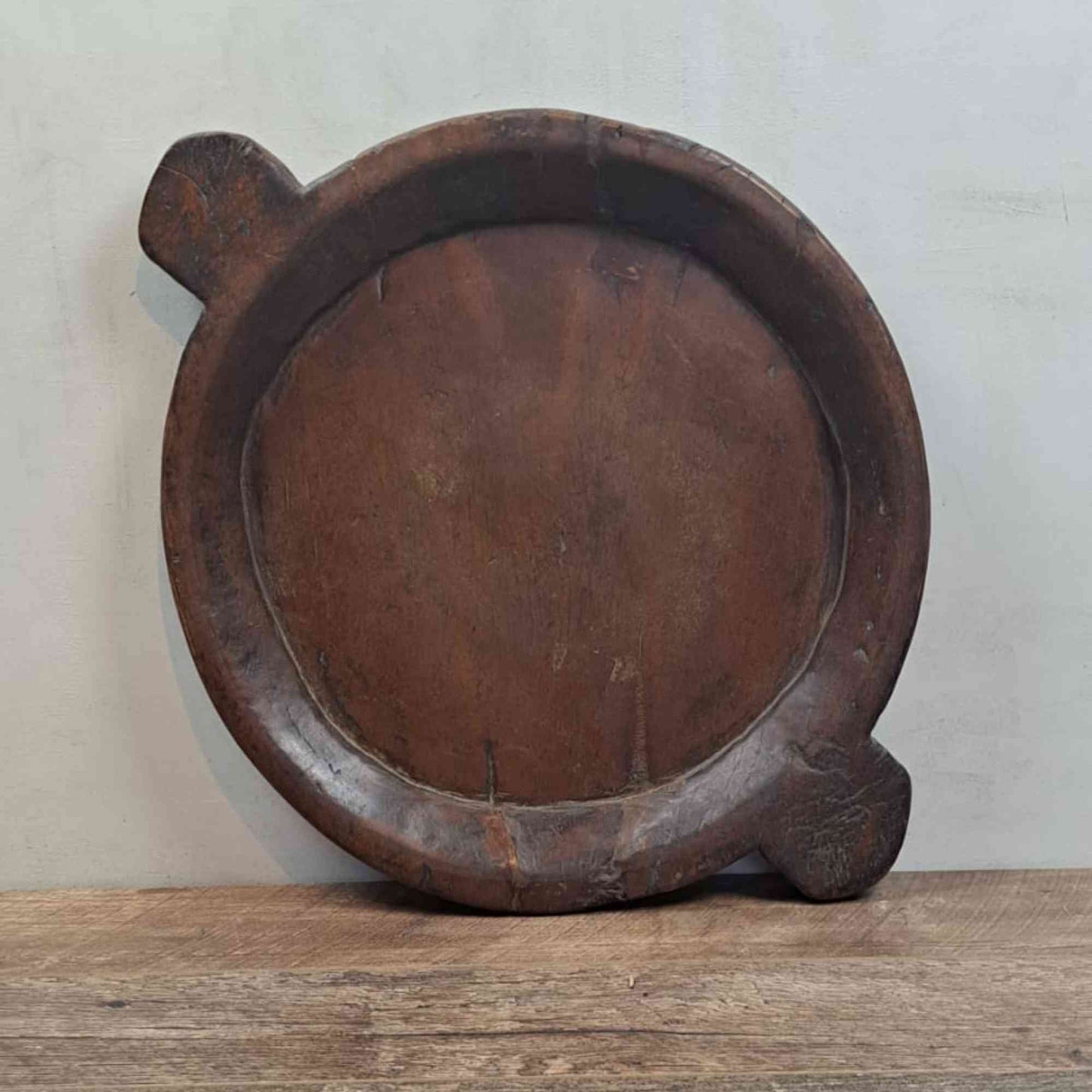 Very large Vintage Indian Wooden Chapati Dish