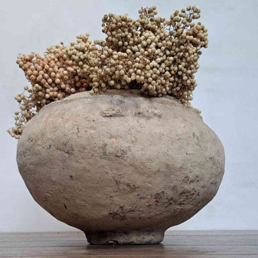 Indian Artisan Paper Mache Bowl Vase