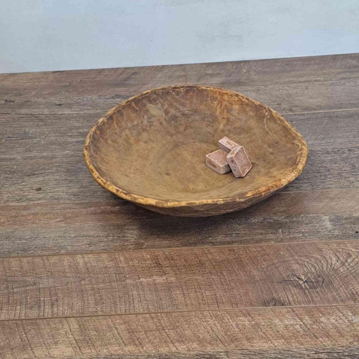 Vintage Artisan Handcarved Wooden Bowl