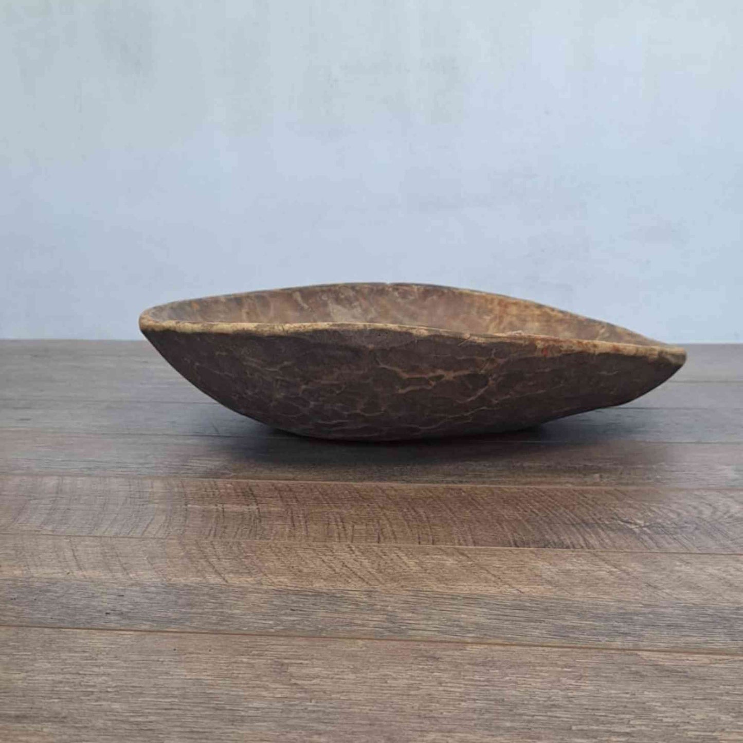 Vintage Artisan Handcarved Wooden Bowl