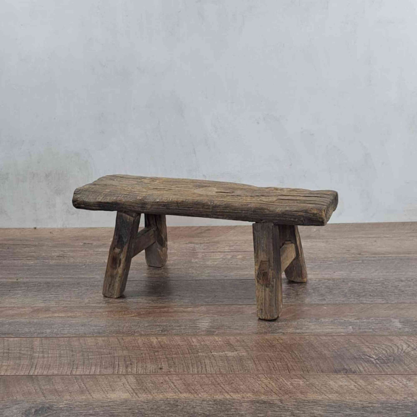 Antique Chinese Milking Stool, Rustic Stool, Decor Stool