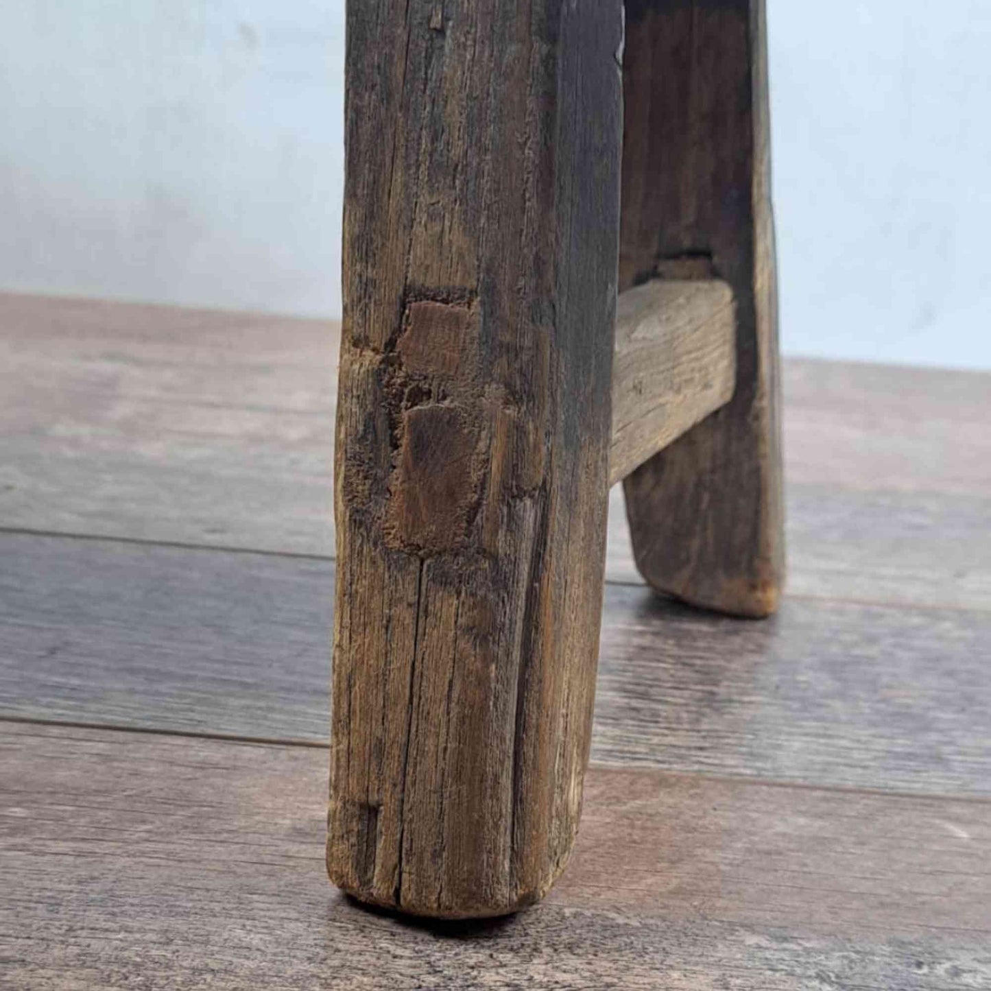 Antique Chinese Milking Stool, Rustic Stool, Decor Stool