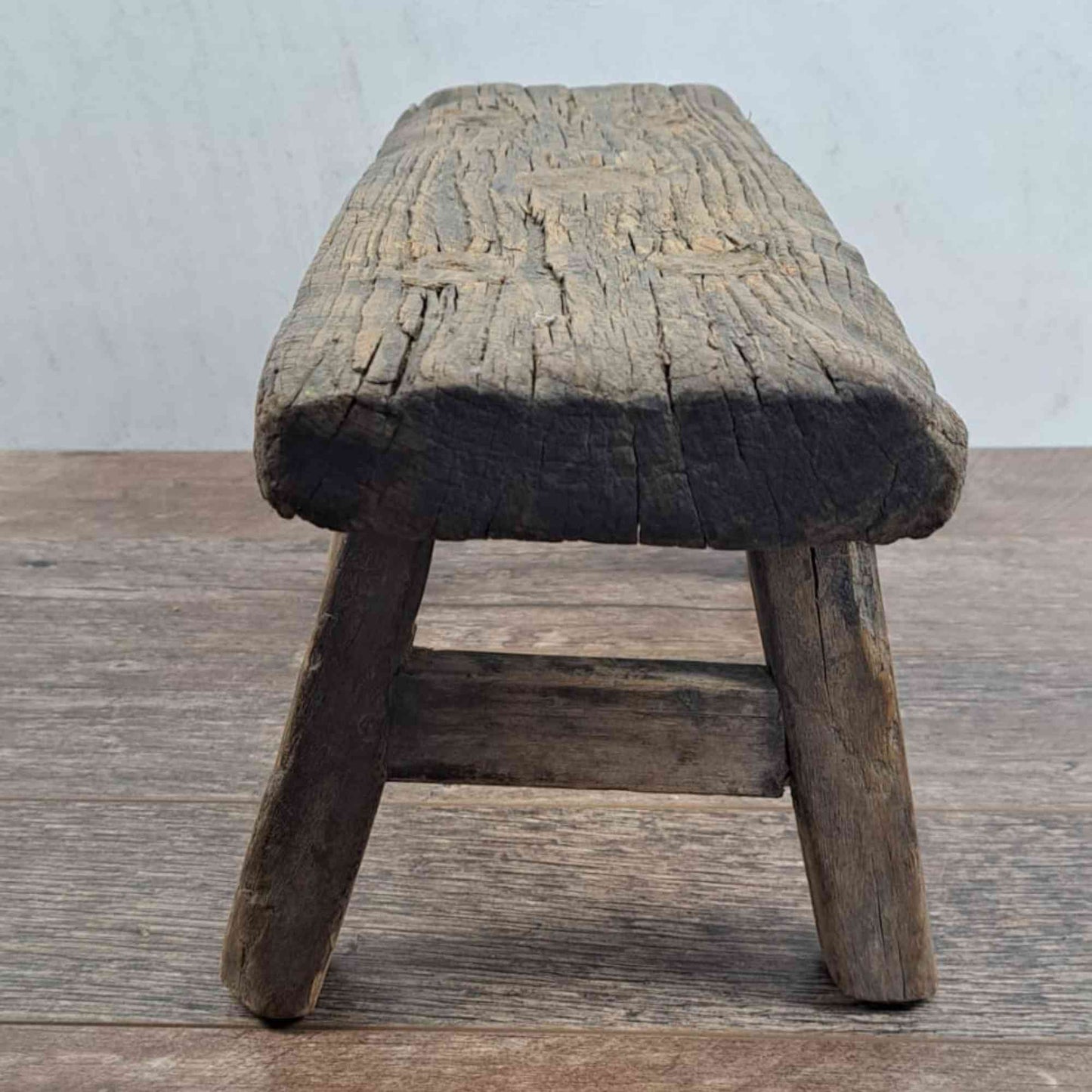 Antique Chinese Milking Stool, Rustic Stool, Decor Stool