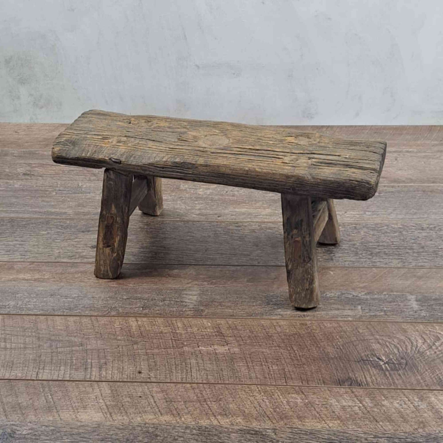 Antique Chinese Milking Stool, Rustic Stool, Decor Stool