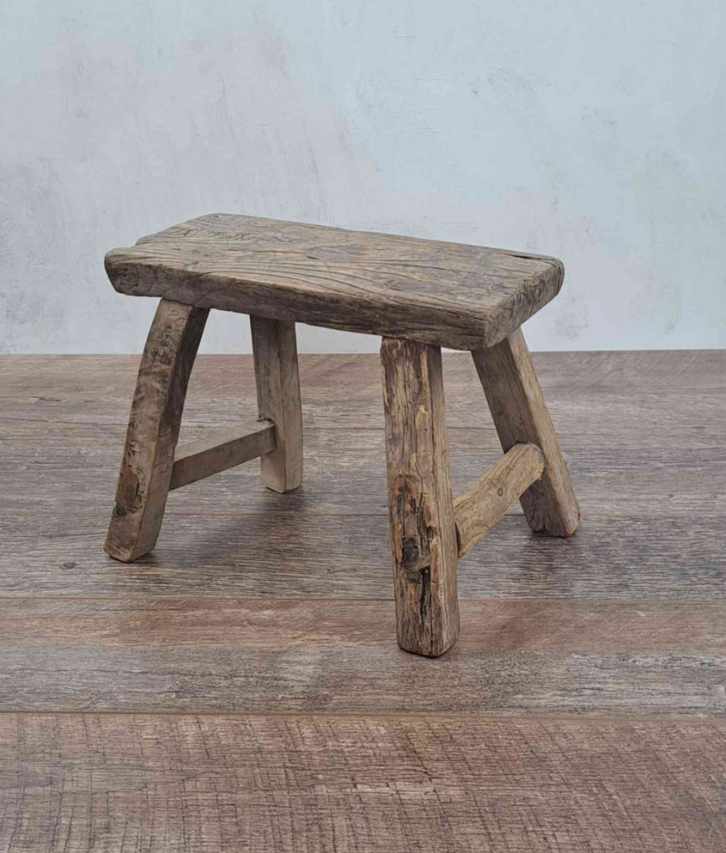 Antique Chinese Milking Stool, Rustic Stool, Decor Stool