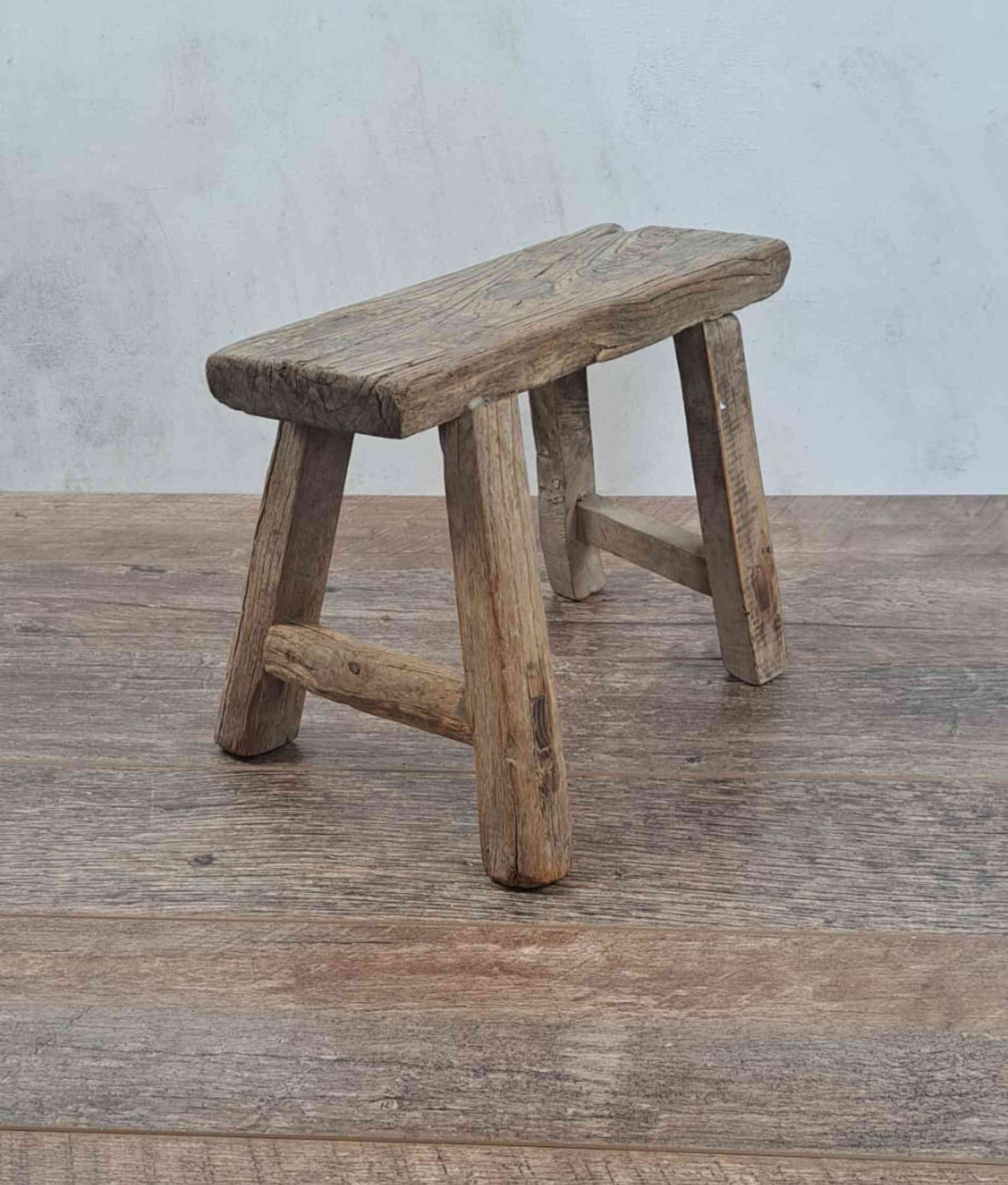 Antique Chinese Milking Stool, Rustic Stool, Decor Stool