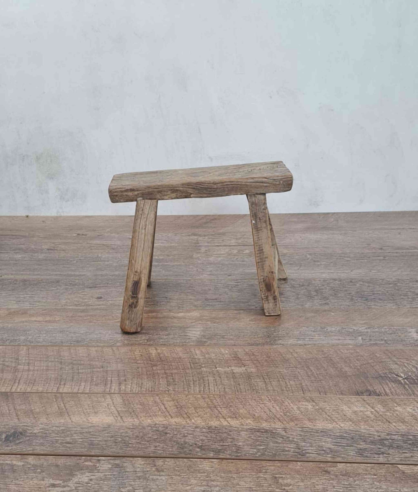 Antique Chinese Milking Stool, Rustic Stool, Decor Stool