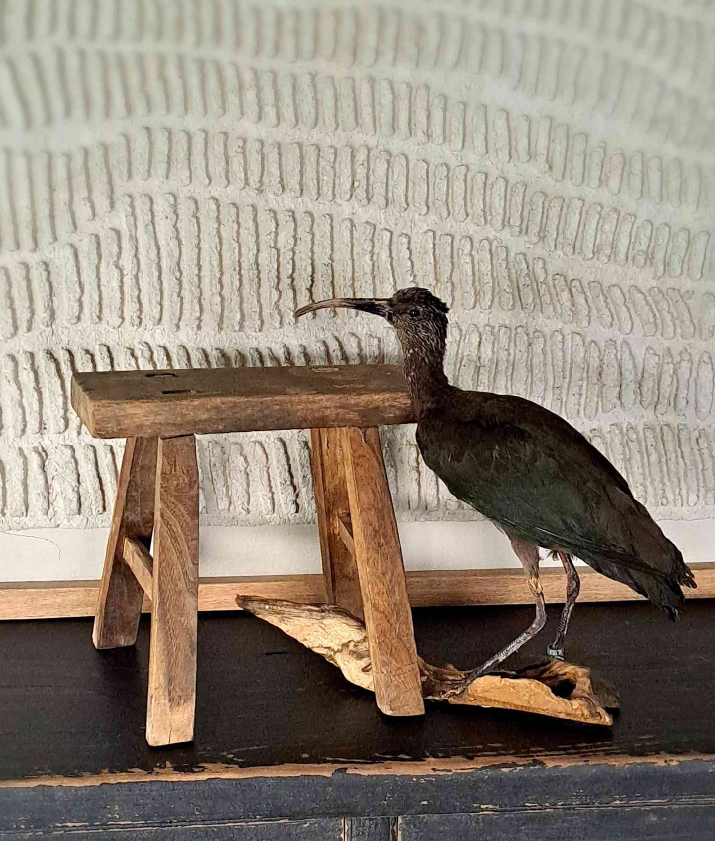 Antique Chinese Milking Stool, Rustic Decor Stool