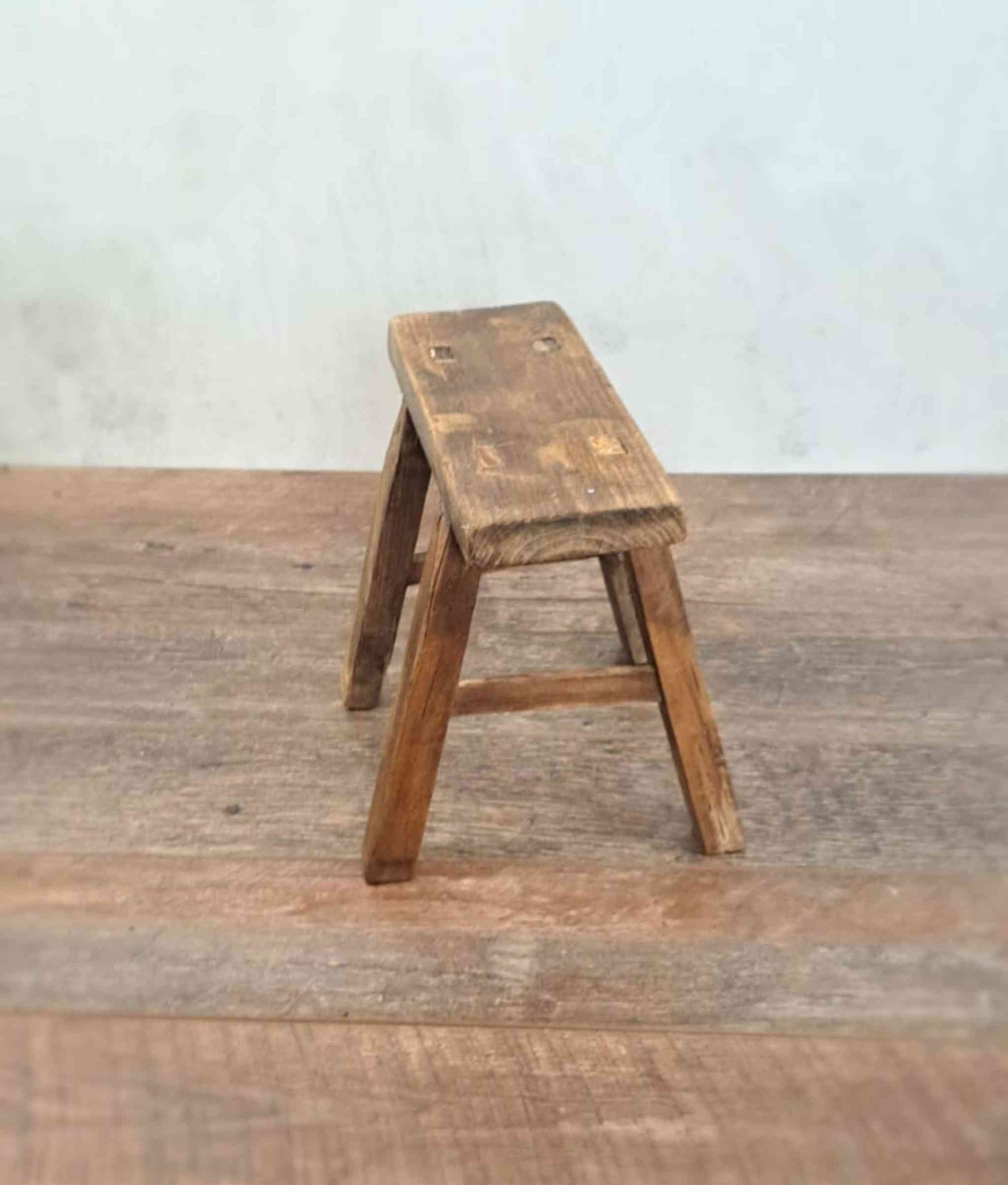 Antique Chinese Milking Stool, Rustic Decor Stool