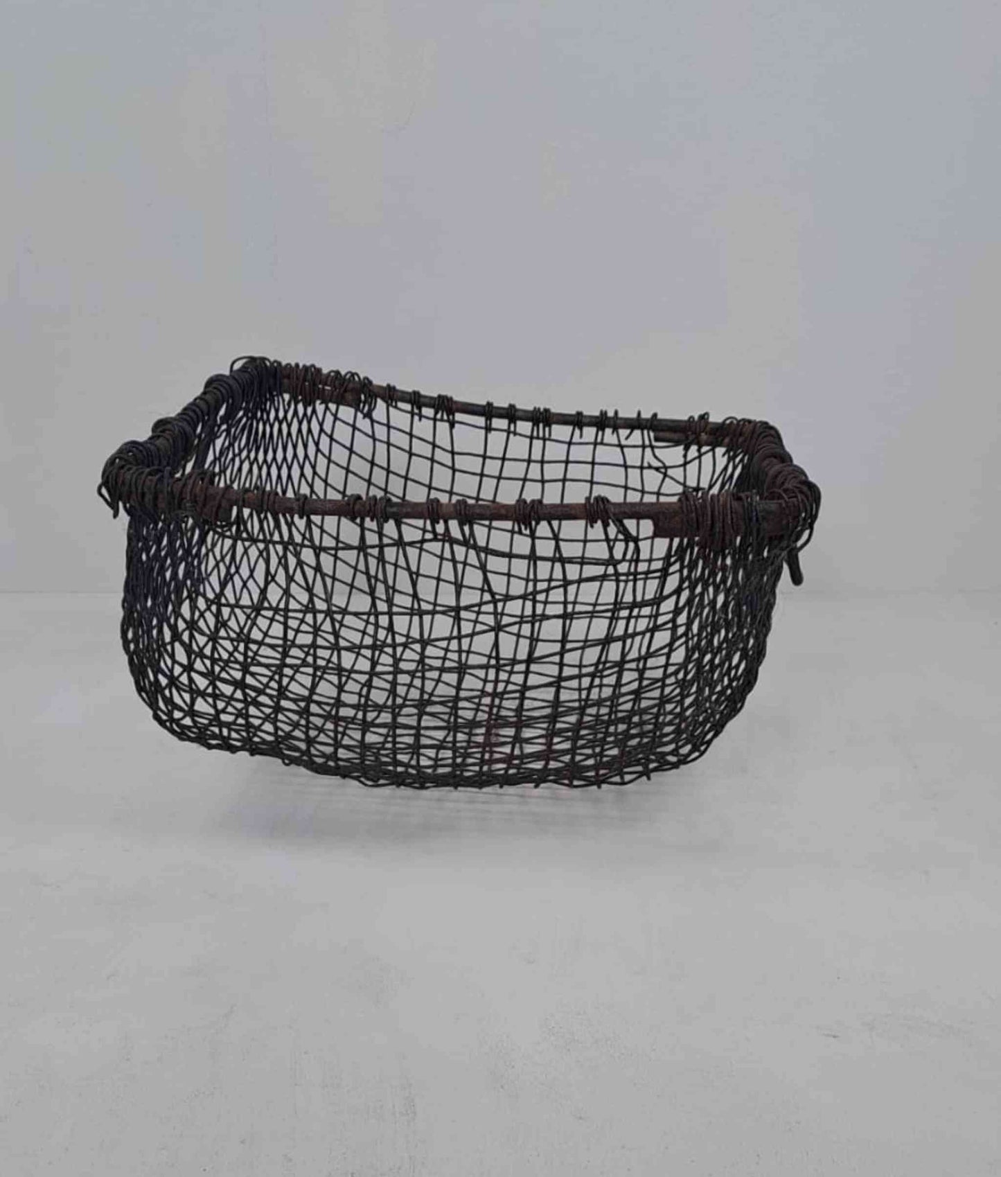 vintage decor vintage storage basket vintage metal basket vintage french basket rustic vintage decor antique metal basket vintage oyster basket french oyster basket antique homedecor basket