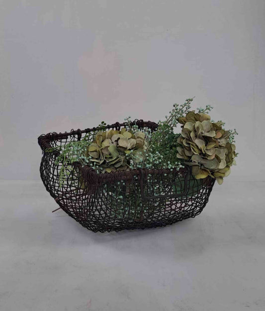 vintage decor vintage storage basket vintage metal basket vintage french basket rustic vintage decor antique metal basket vintage oyster basket french oyster basket antique homedecor basket