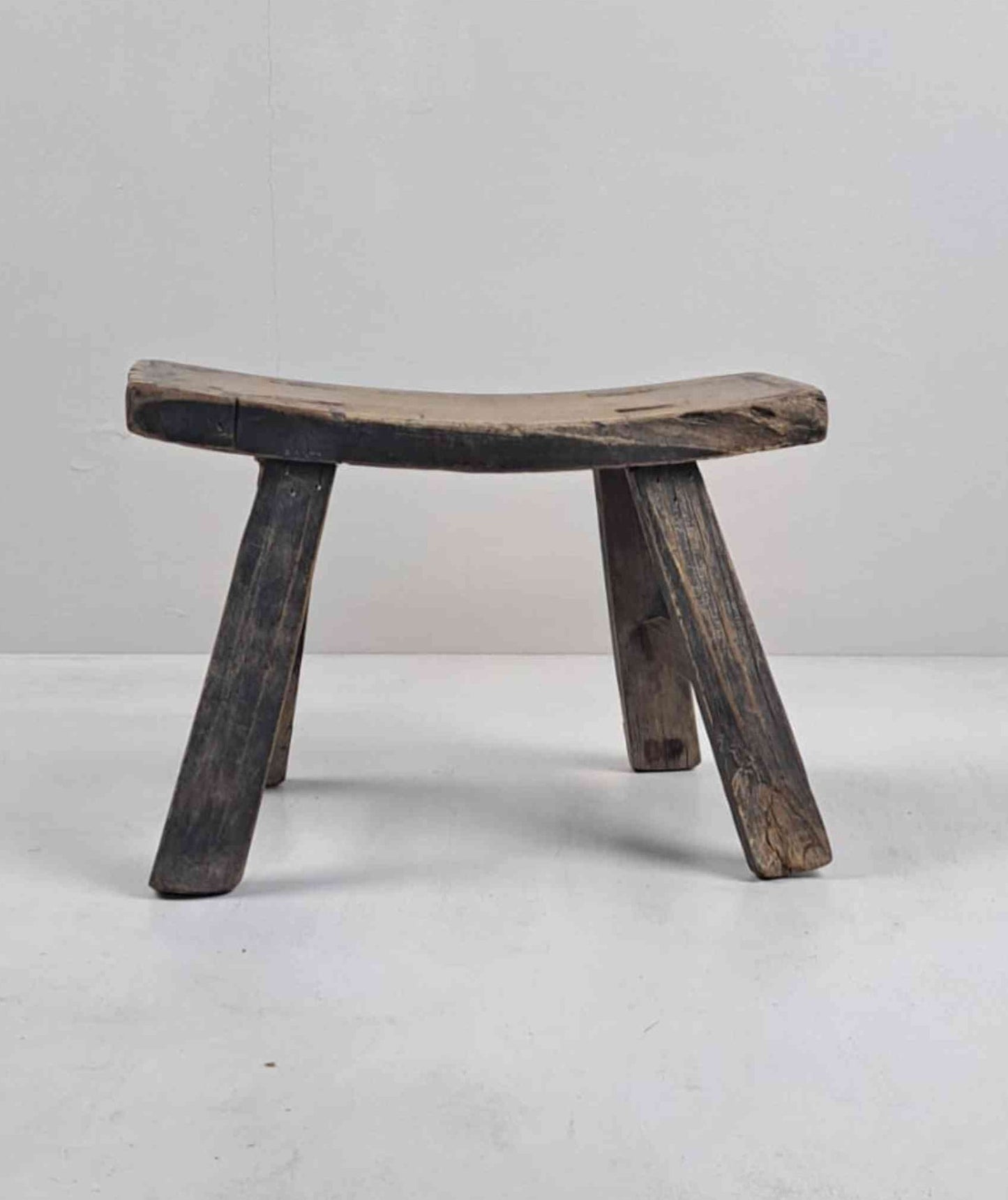 Antique Chinese Milking Stool, Rustic Stool, Decor Stool