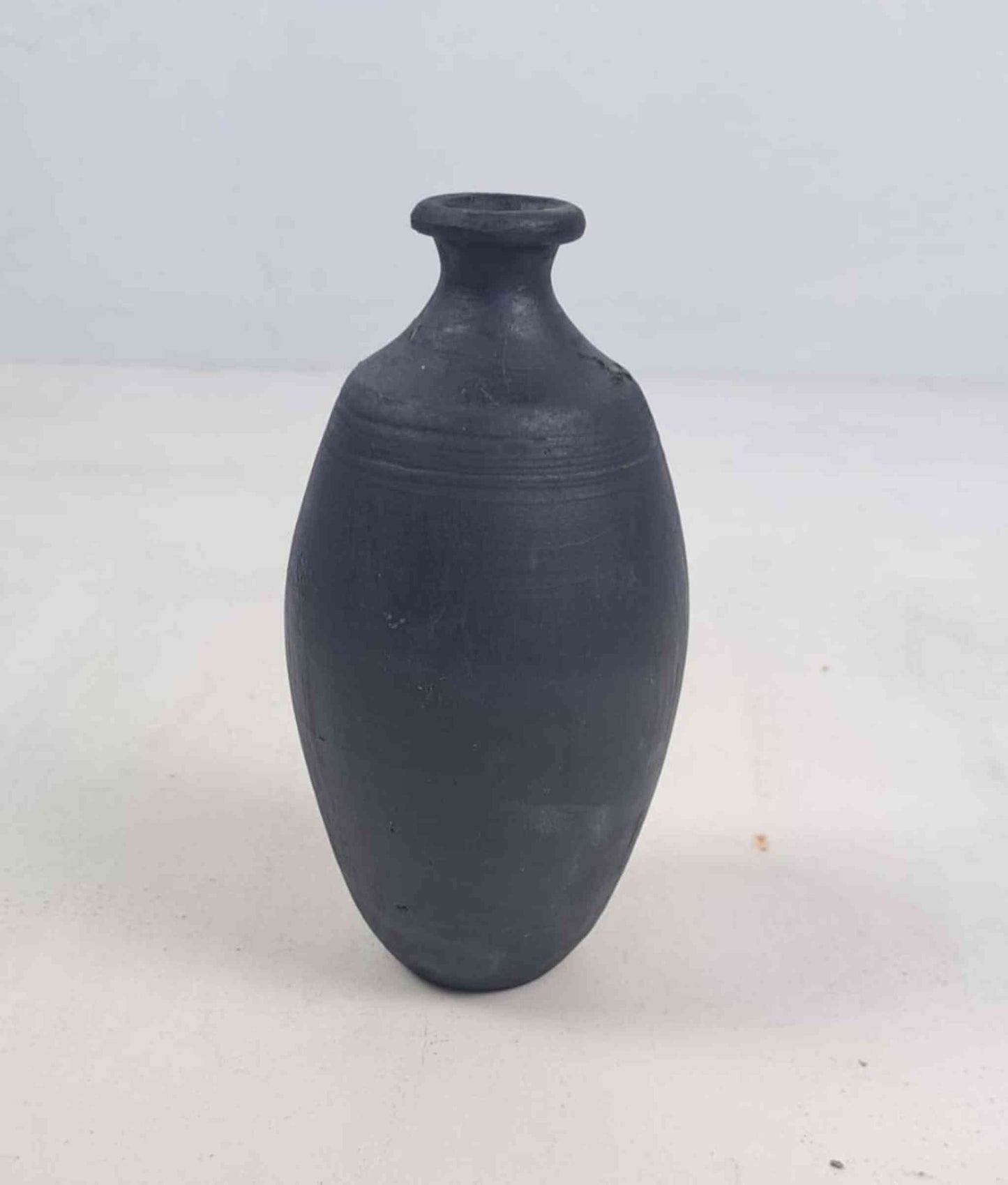 Vintage Clay Vase - Black