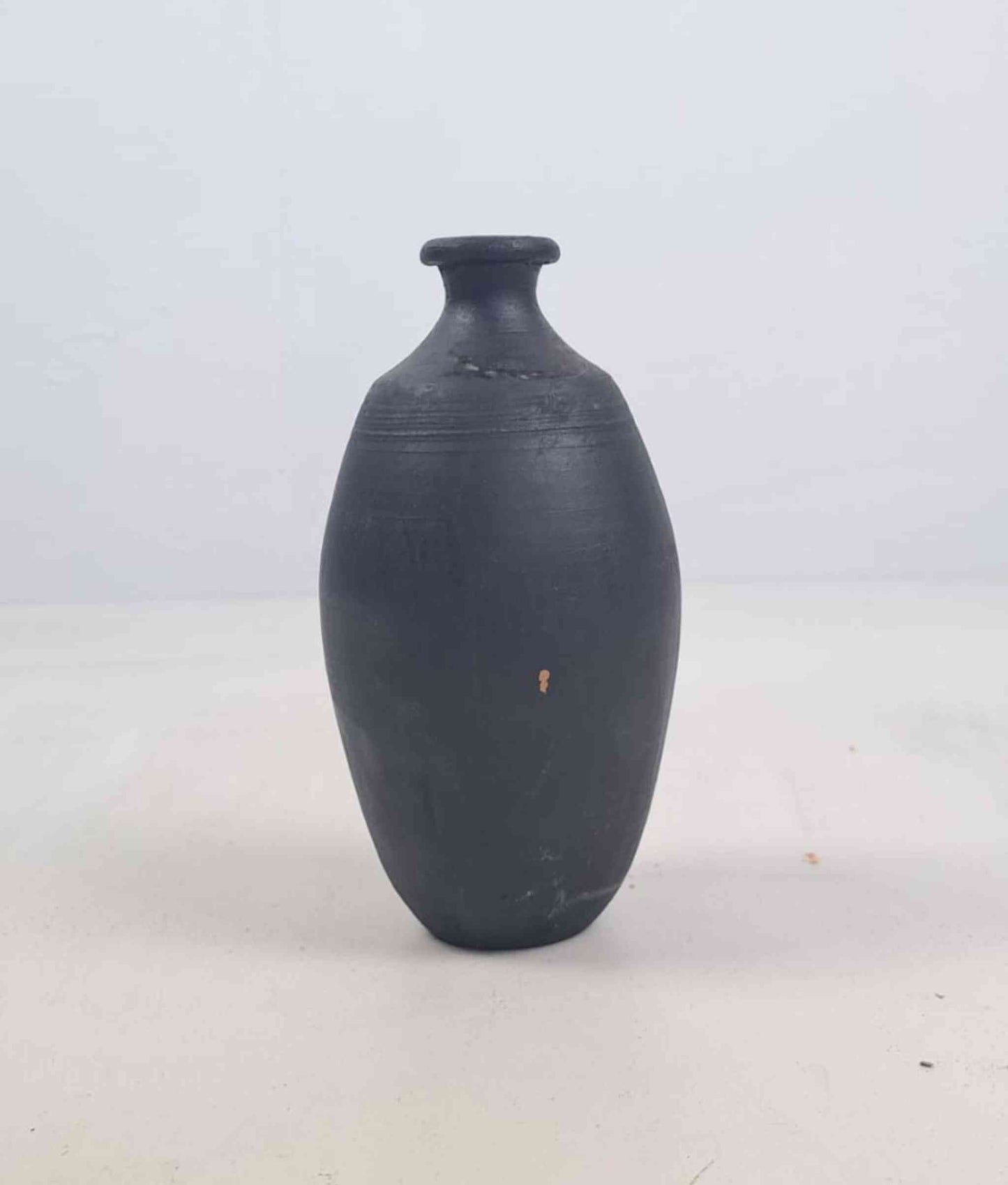 Vintage Clay Vase - Black