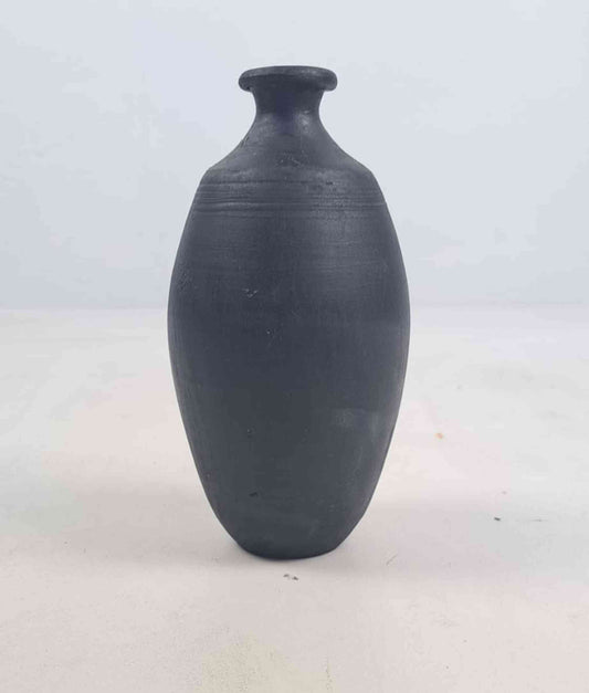 Vintage Clay Vase - Black