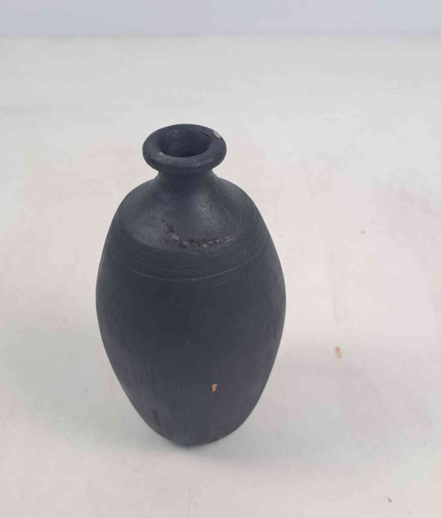 Vintage Clay Vase - Black