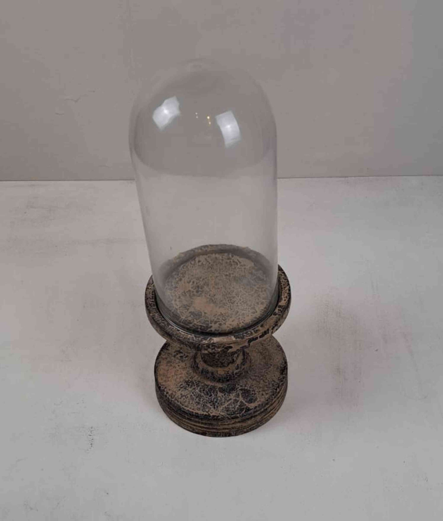 VIntage Wood and Glass Cloche