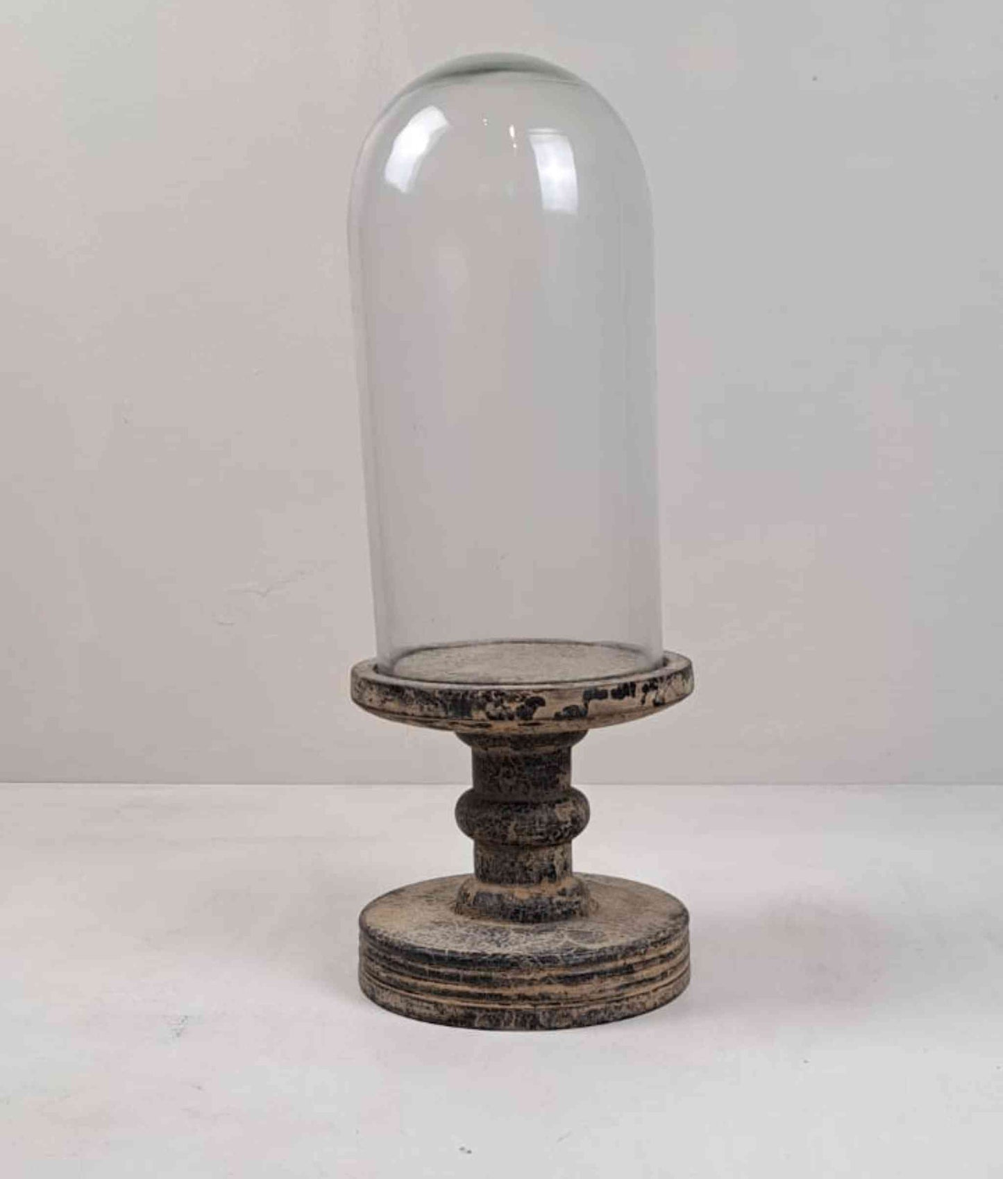 VIntage Wood and Glass Cloche