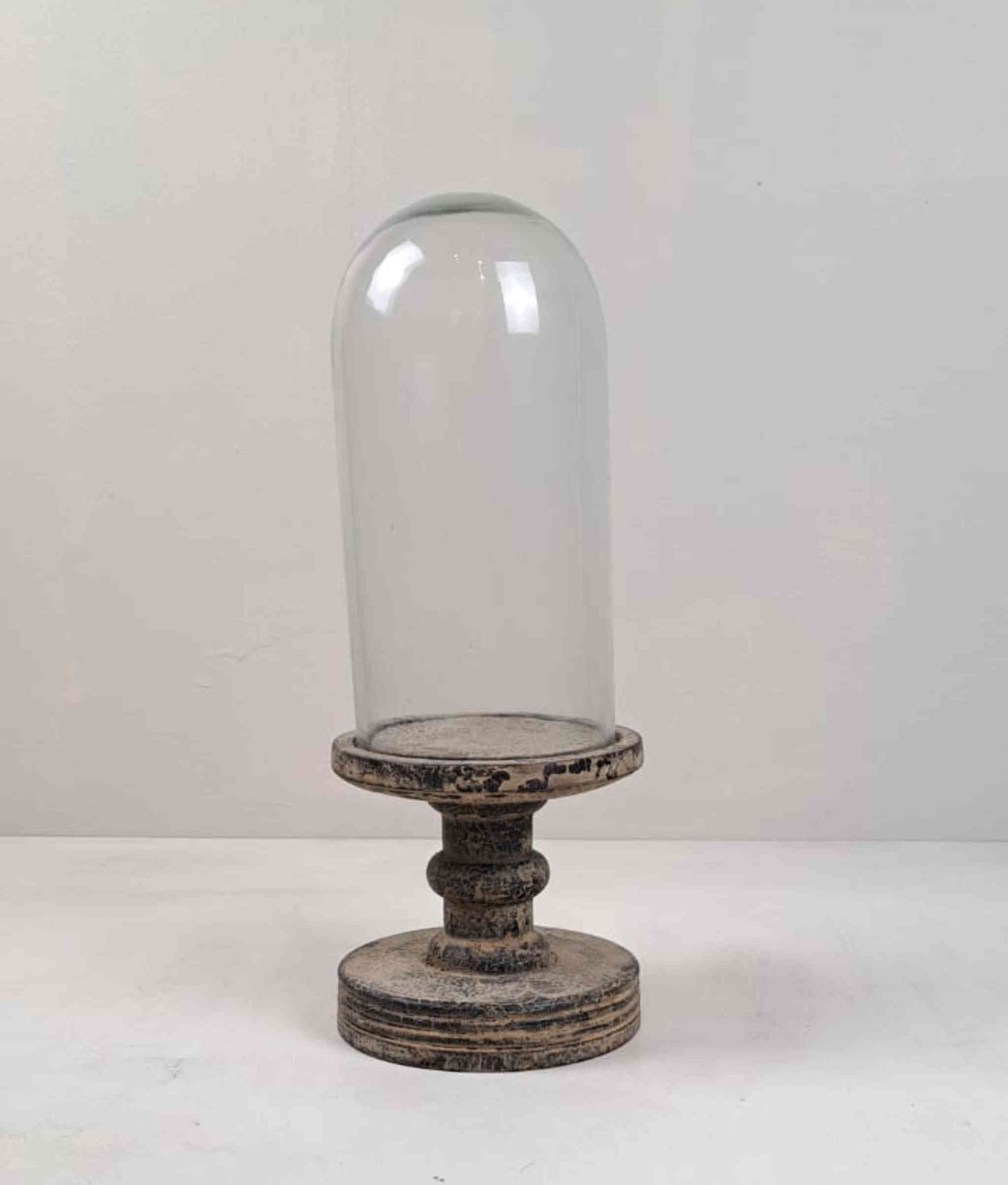 VIntage Wood and Glass Cloche