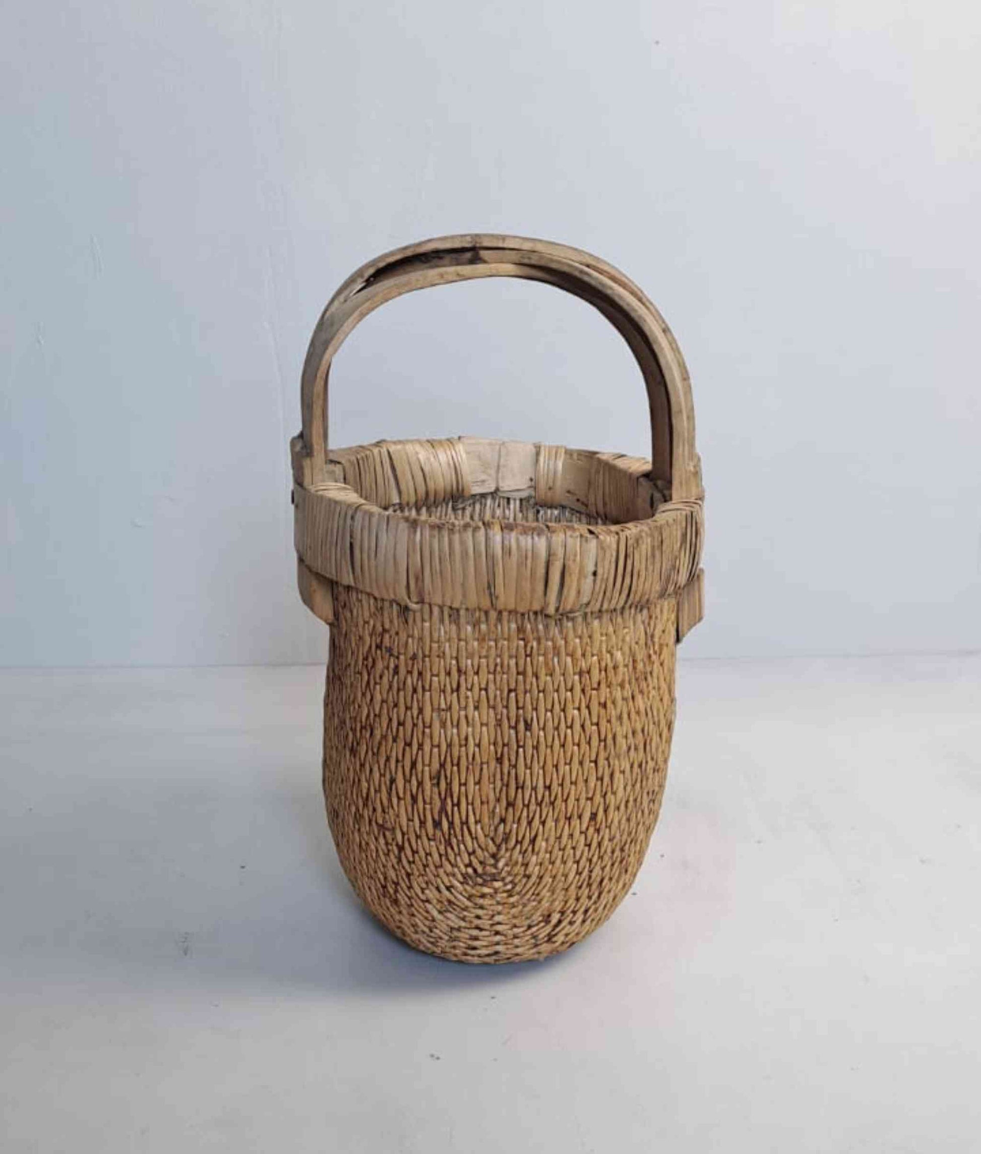 antique chinese basket vintage chinese basket antique woven basket antique wicker basket, vintage wicker basket, woven basket decor, woven reed basket, vintage handmade basket, chinese woven basket