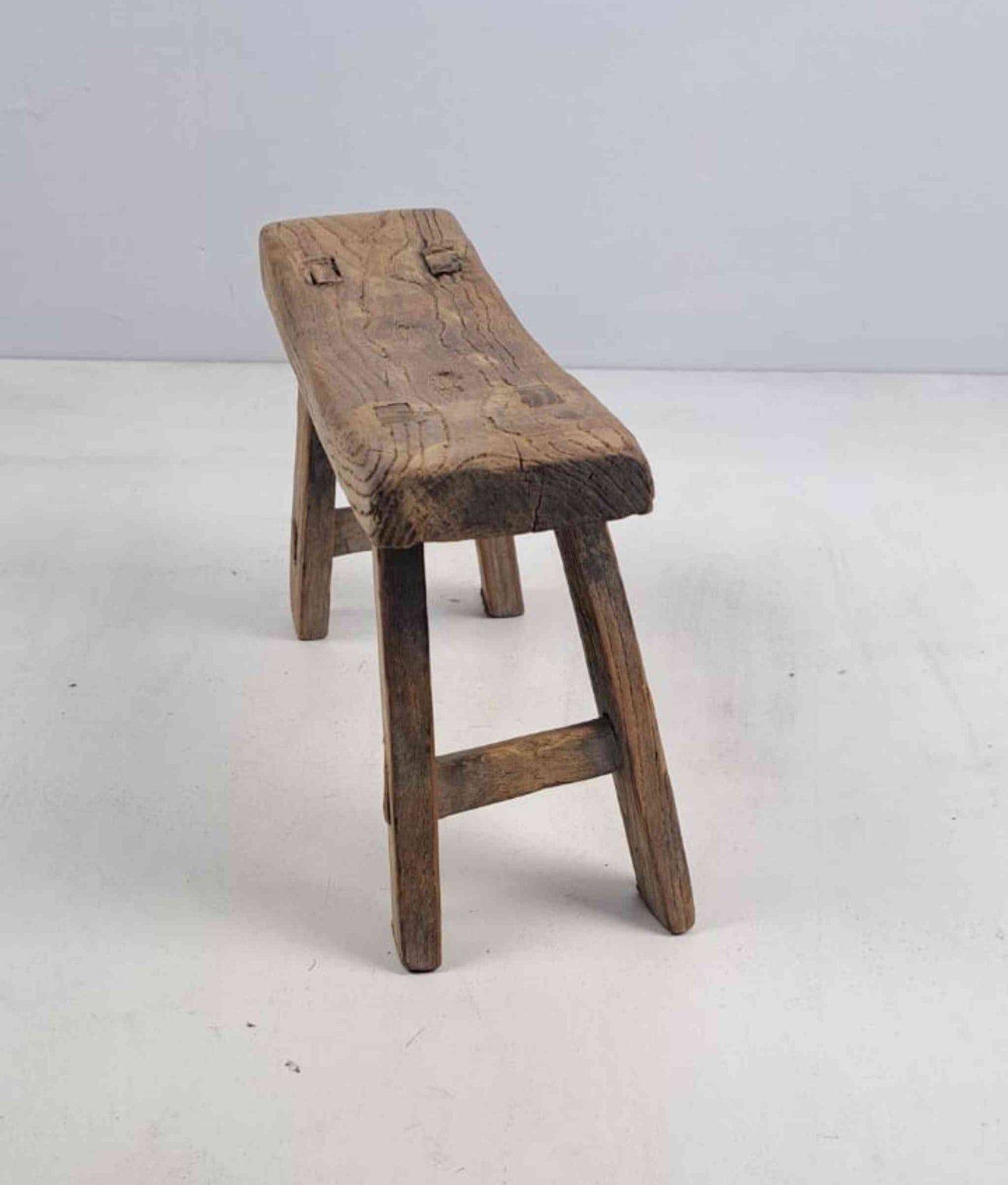 Antique Chinese Milking Stool, Rustic Stool, Decor Stool