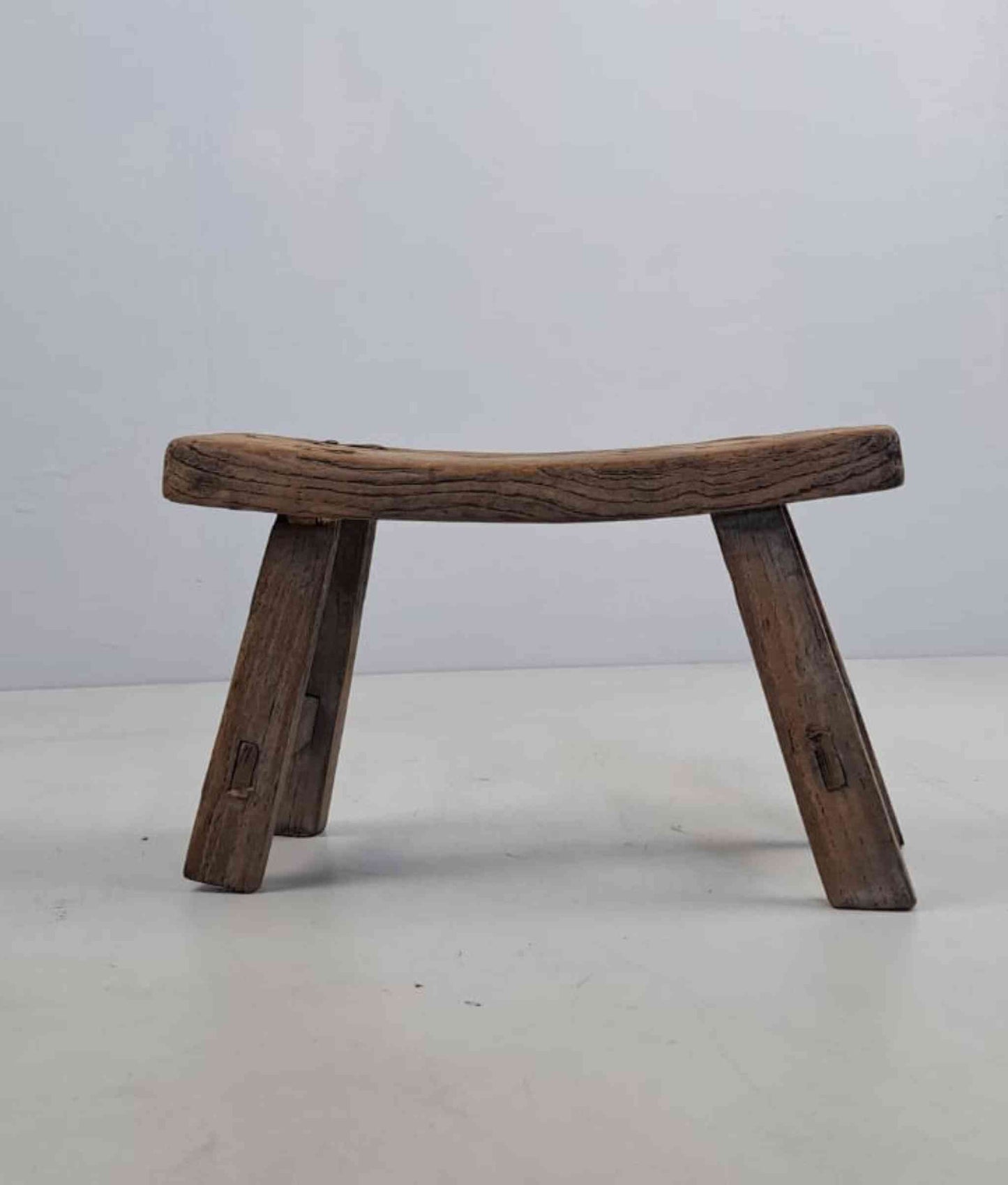 Antique Chinese Milking Stool, Rustic Stool, Decor Stool