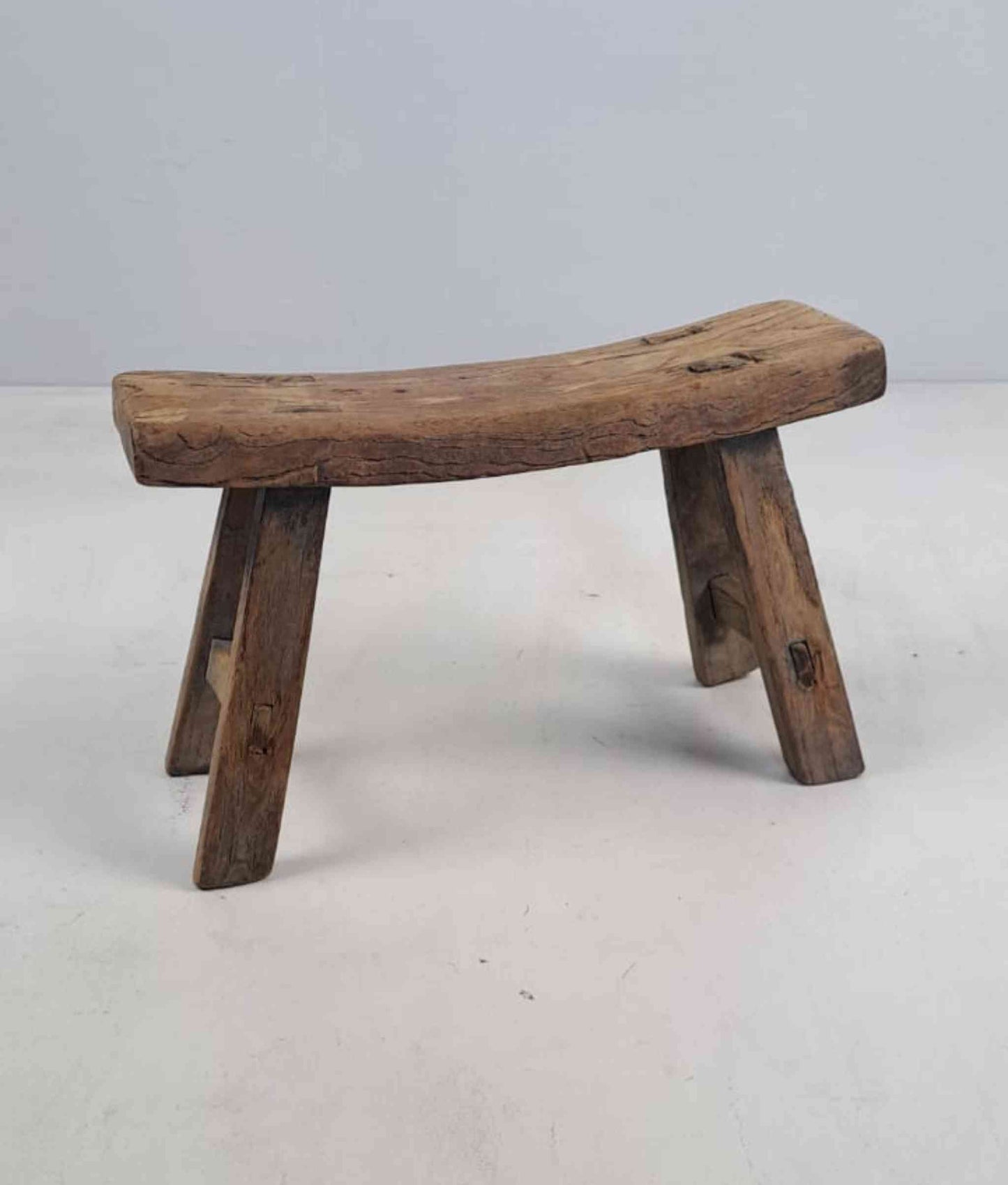 Antique Chinese Milking Stool, Rustic Stool, Decor Stool