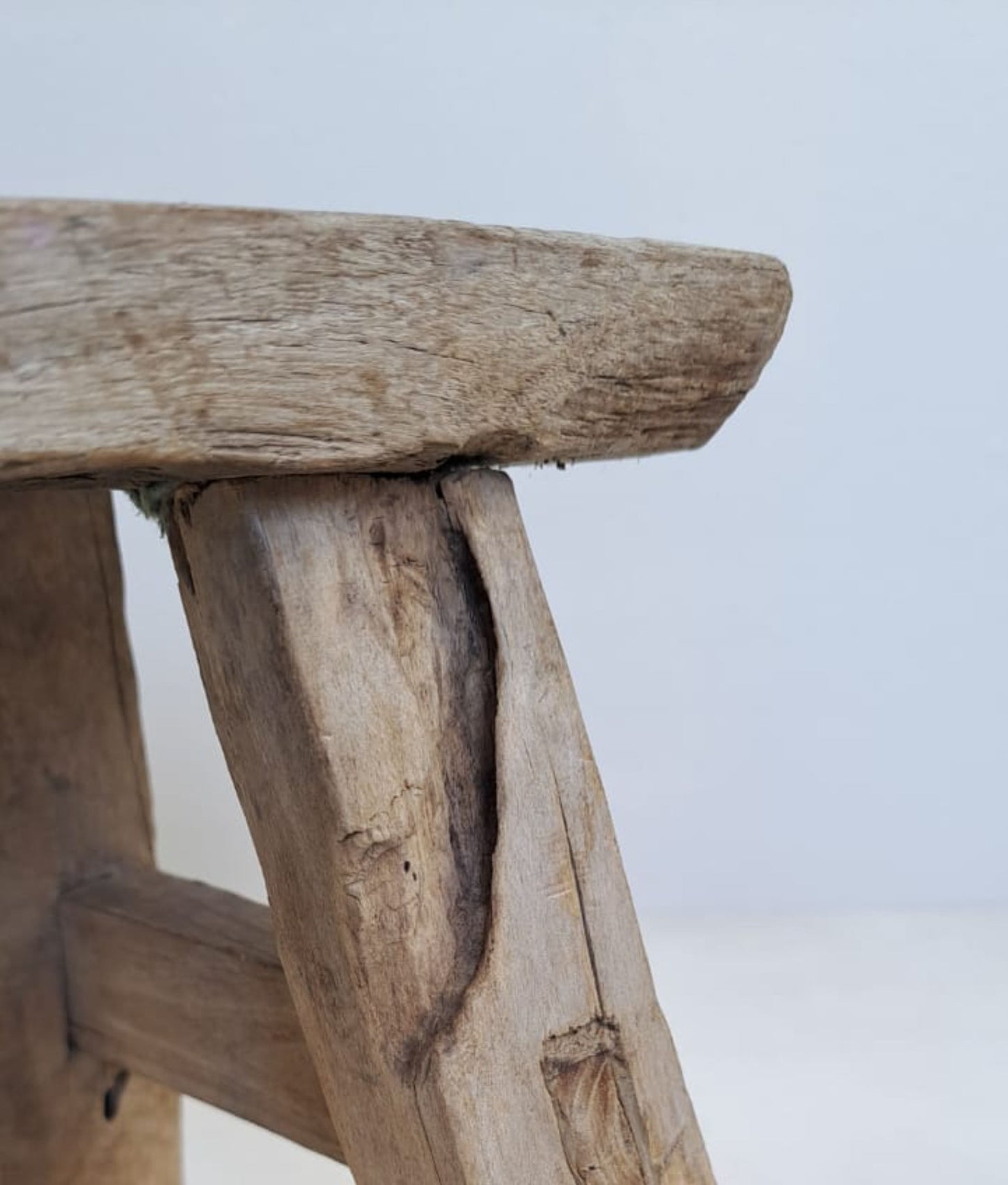 Antique Chinese Milking Stool, Rustic Stool, Decor Stool, Vintage Milking Stool, Antique Stool, Chinese Decor Stool, Unique Milking Stool, Interior Design Prop, Old Milking Stool, Handcrafted Chinese Stool