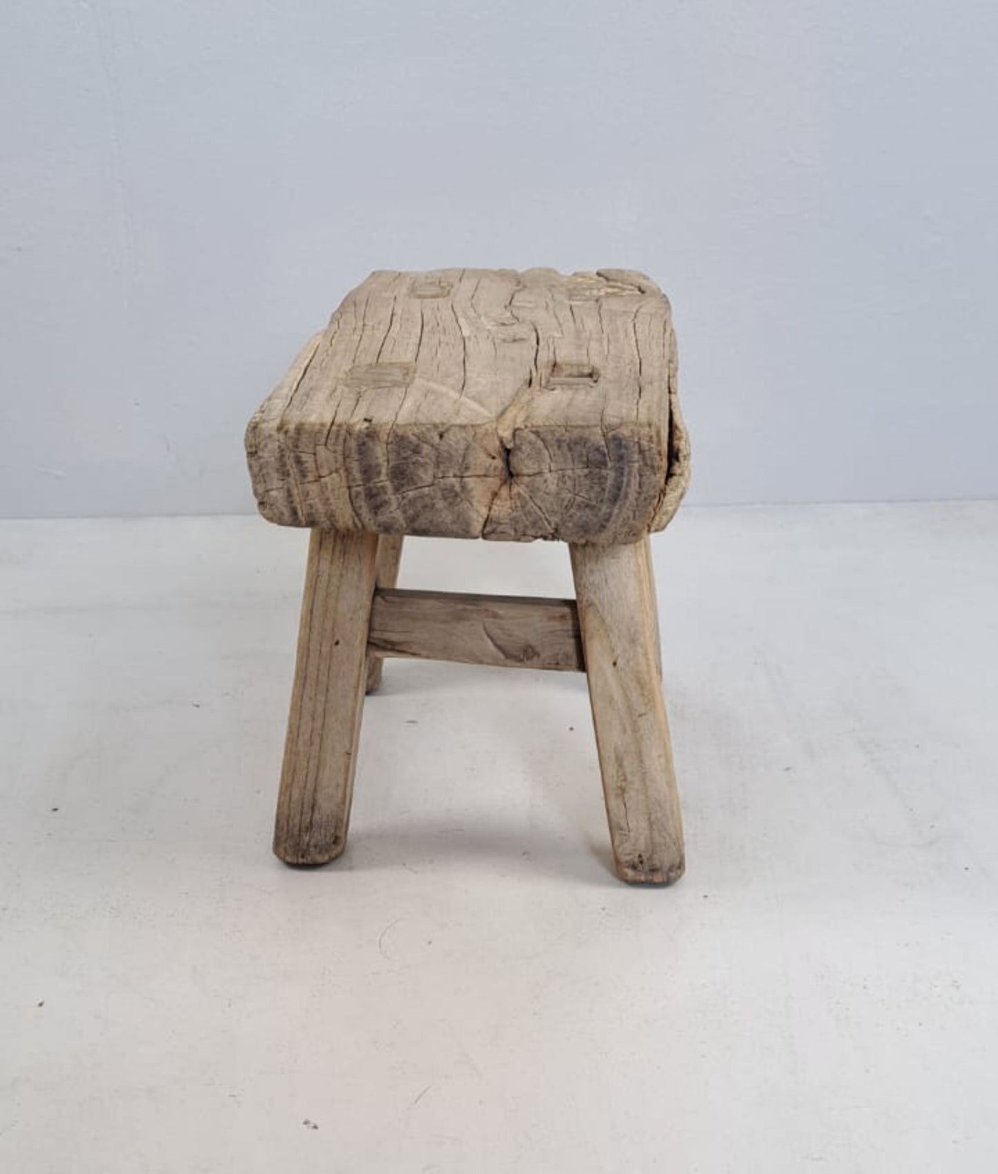 Antique Chinese Milking Stool, Rustic Stool, Decor Stool, Vintage Milking Stool, Antique Stool, Chinese Decor Stool, Unique Milking Stool, Interior Design Prop, Old Milking Stool, Handcrafted Chinese Stool