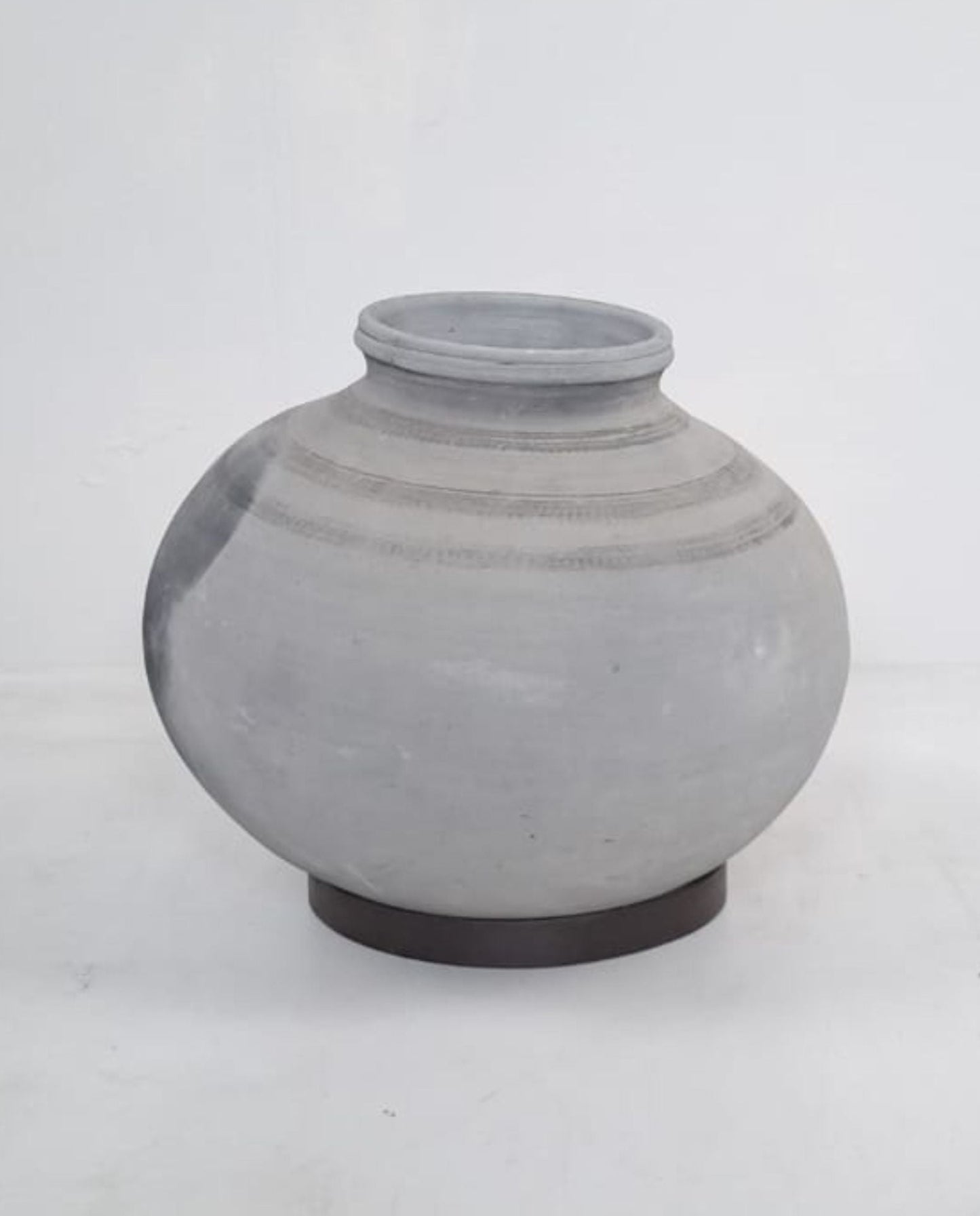 African Water Vessel Clay Pot with Ring