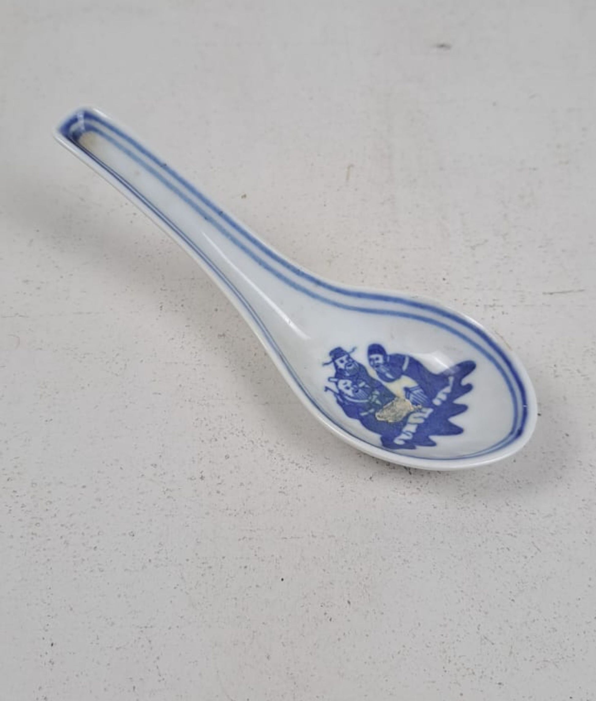 Vintage Chinese Porcelain Spoon