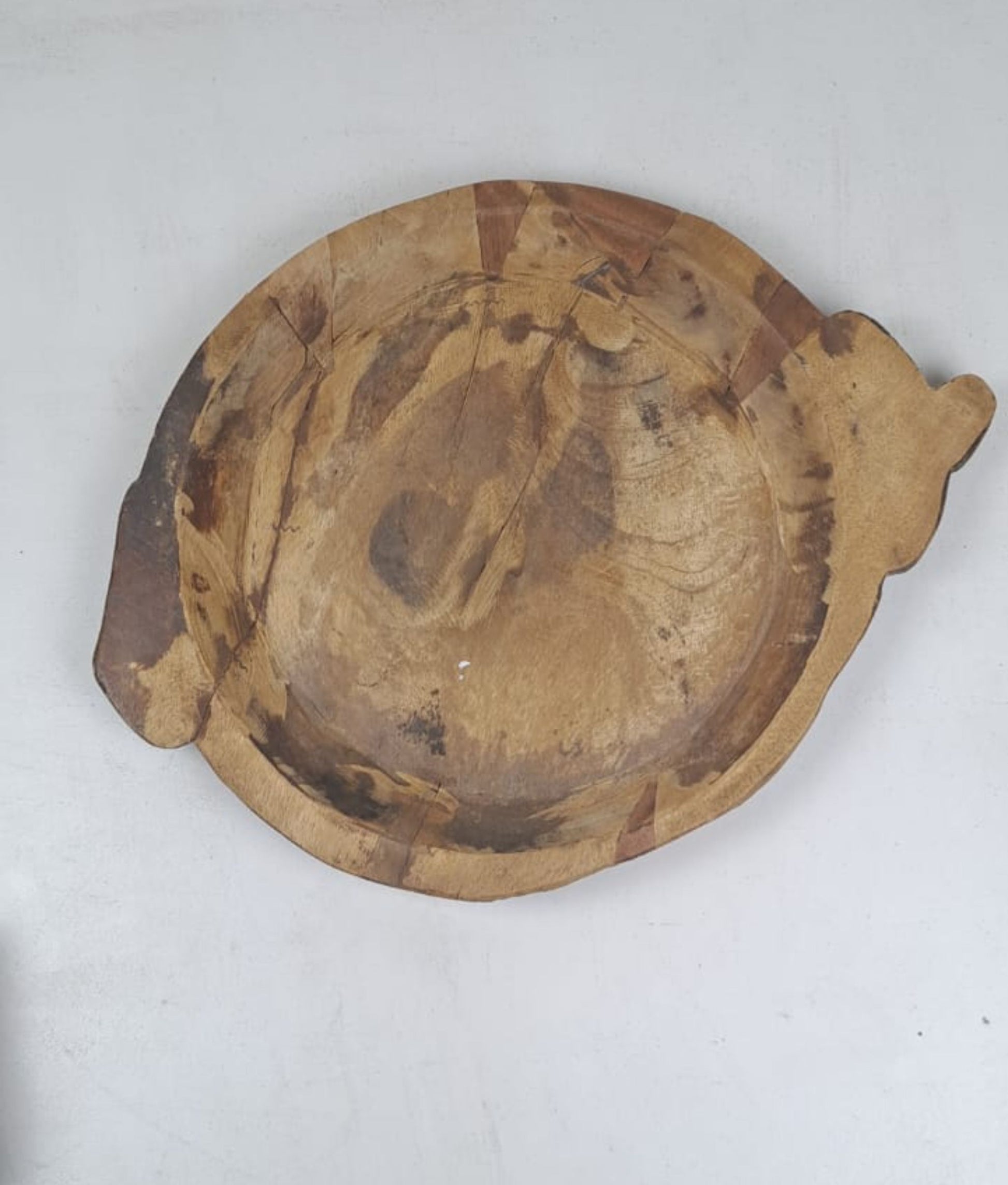 Vintage Indian Wooden Chapati Dish