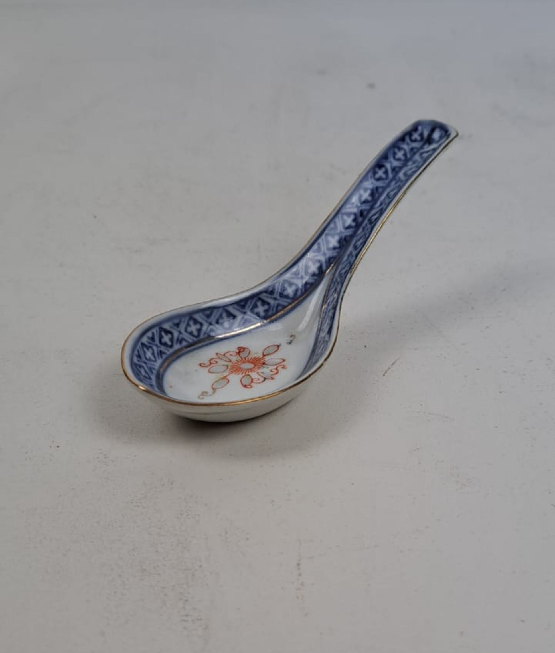 Vintage Chinese Porcelain Spoon