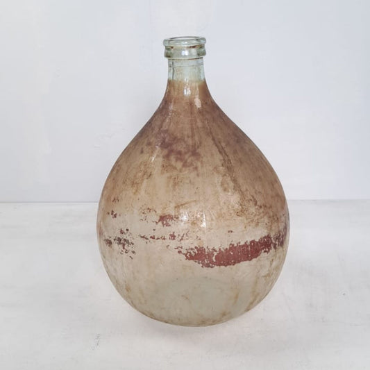 Vintage Wine Balloon Bottle, Demijohn Bottle, Italian Wine Balloon Bottle, German Vintage Belly Bottle, Fat Wine Bottle Imperia Italy