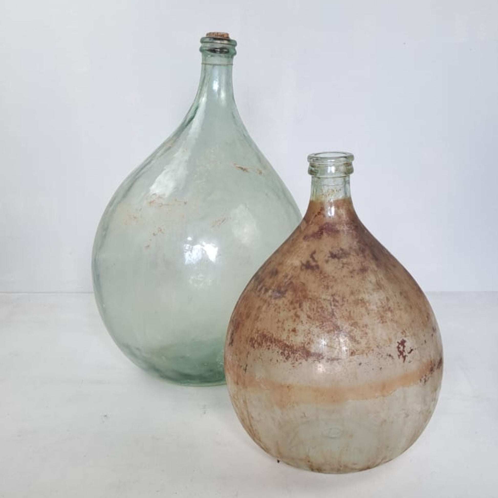 Vintage Wine Balloon Bottle, Demijohn Bottle, Italian Wine Balloon Bottle, German Vintage Belly Bottle, Fat Wine Bottle Imperia Italy