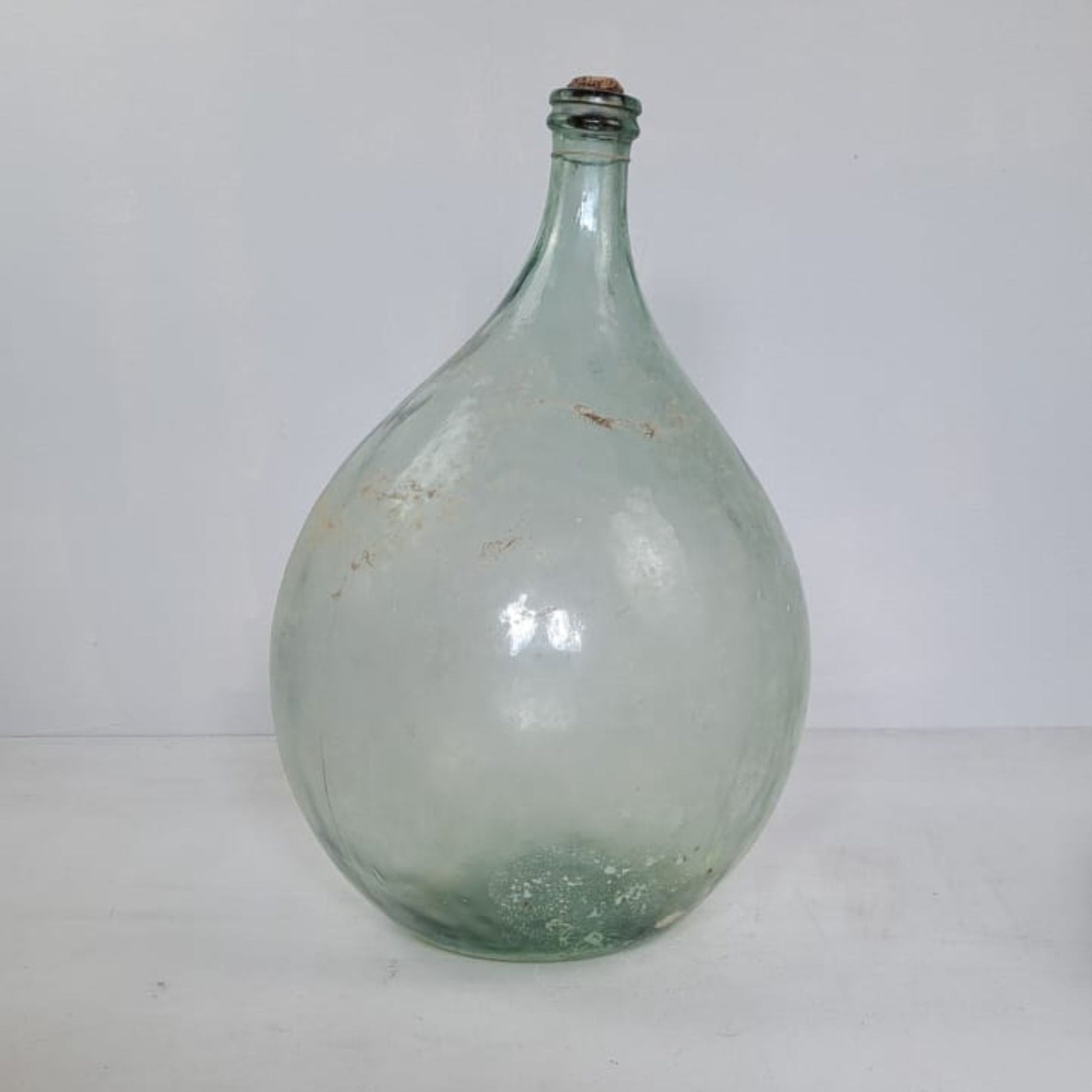 Vintage Wine Balloon Bottle, Demijohn Bottle, Italian Wine Balloon Bottle, German Vintage Belly Bottle, Fat Wine Bottle Imperia Italy