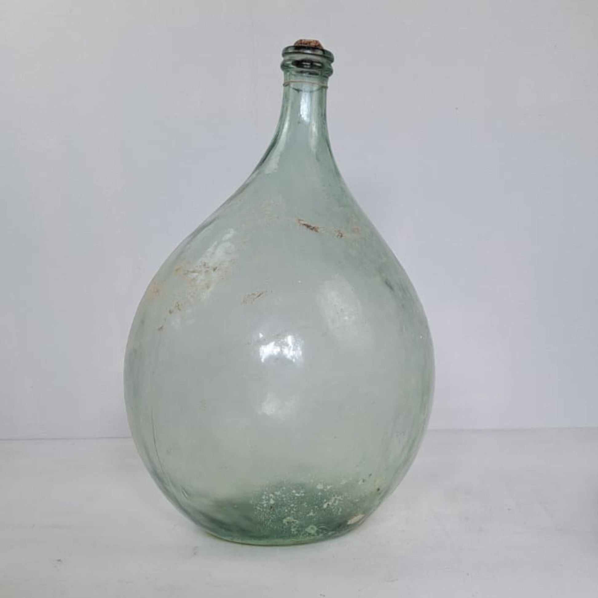 Vintage Wine Balloon Bottle, Demijohn Bottle, Italian Wine Balloon Bottle, German Vintage Belly Bottle, Fat Wine Bottle Imperia Italy