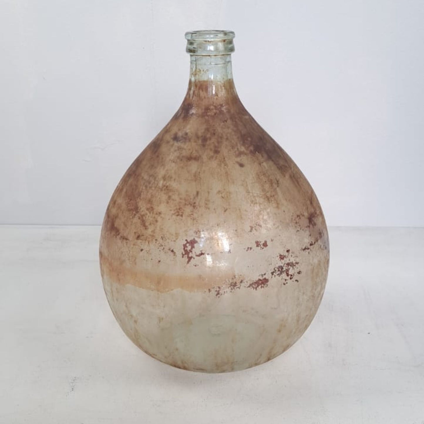 Vintage Wine Balloon Bottle, Demijohn Bottle, Italian Wine Balloon Bottle, German Vintage Belly Bottle, Fat Wine Bottle Imperia Italy