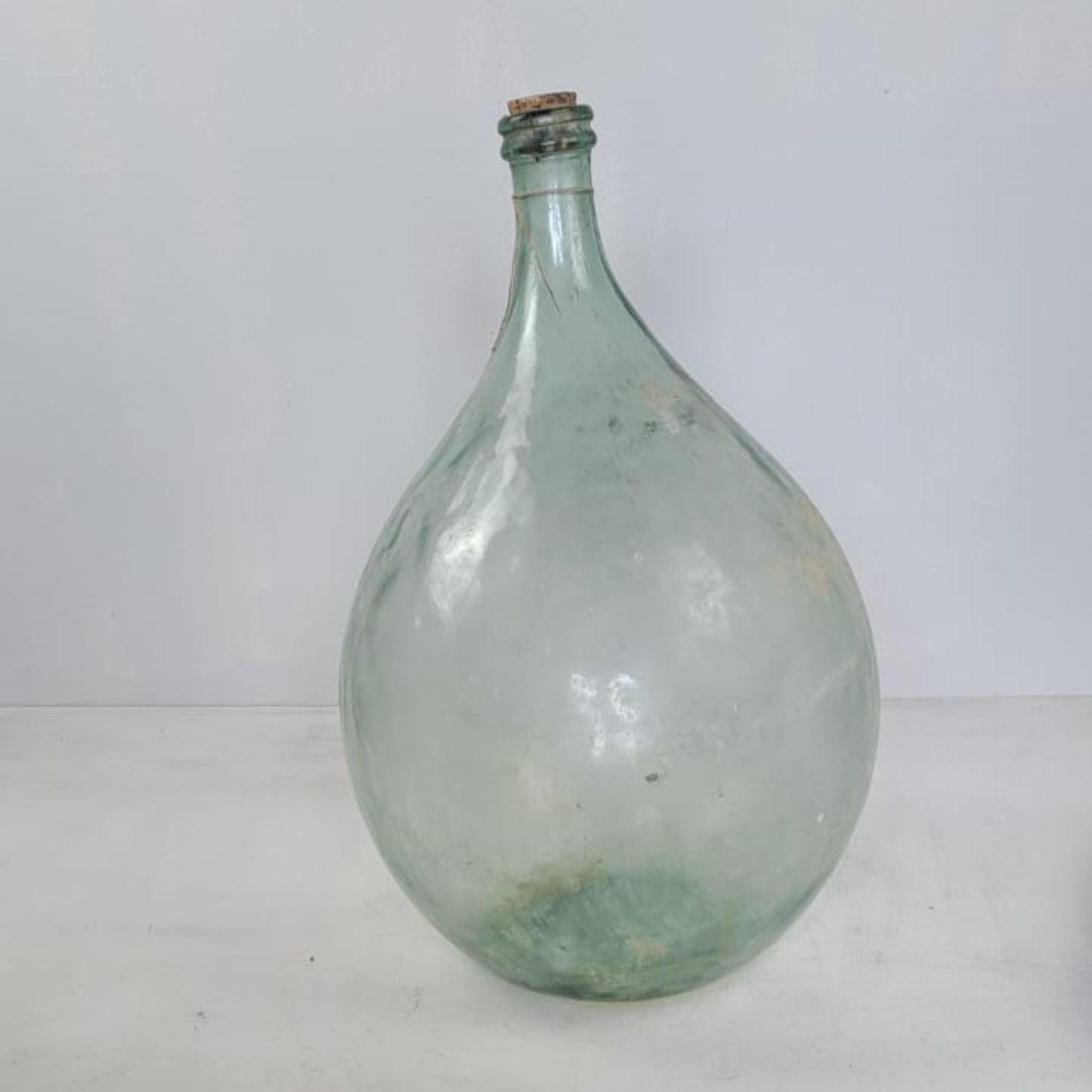 Vintage Wine Balloon Bottle, Demijohn Bottle, Italian Wine Balloon Bottle, German Vintage Belly Bottle, Fat Wine Bottle Imperia Italy