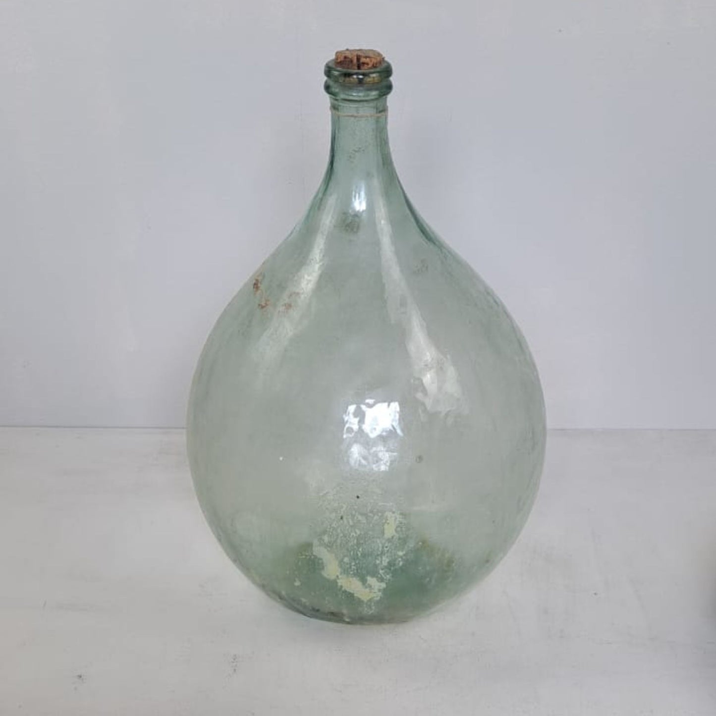 Vintage Wine Balloon Bottle, Demijohn Bottle, Italian Wine Balloon Bottle, German Vintage Belly Bottle, Fat Wine Bottle Imperia Italy