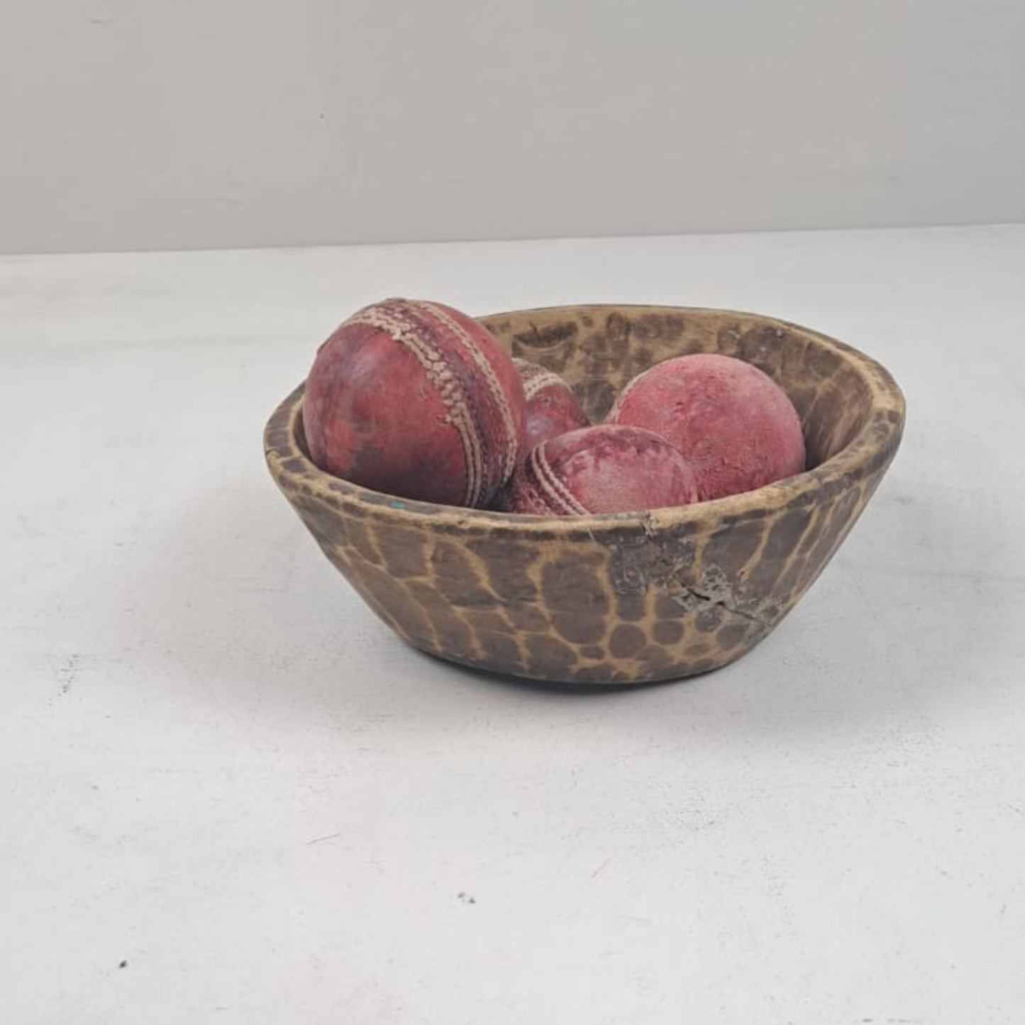 Vintage Artisan Handcarved Wooden Bowl